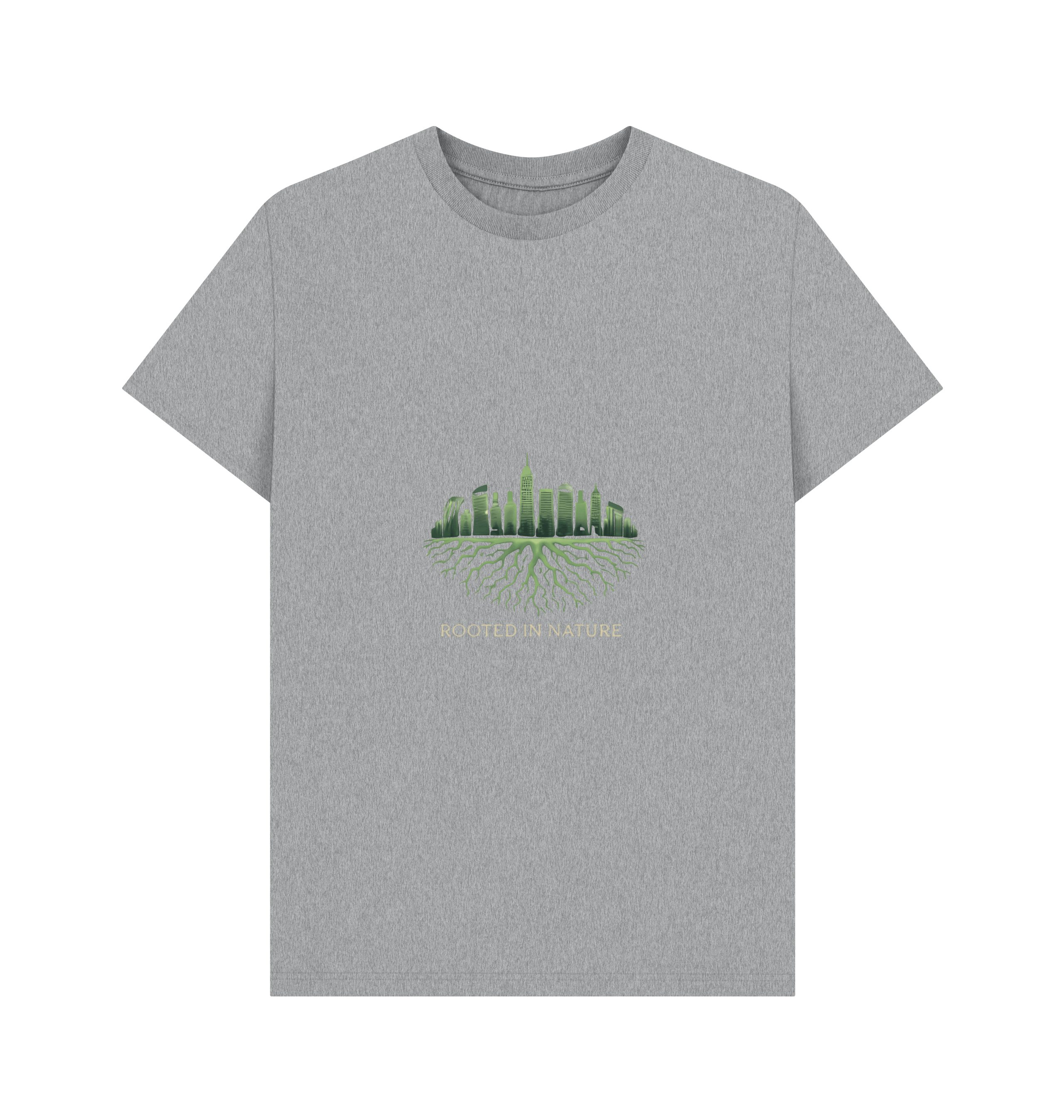 Athletic Grey Printed T-shirt Front