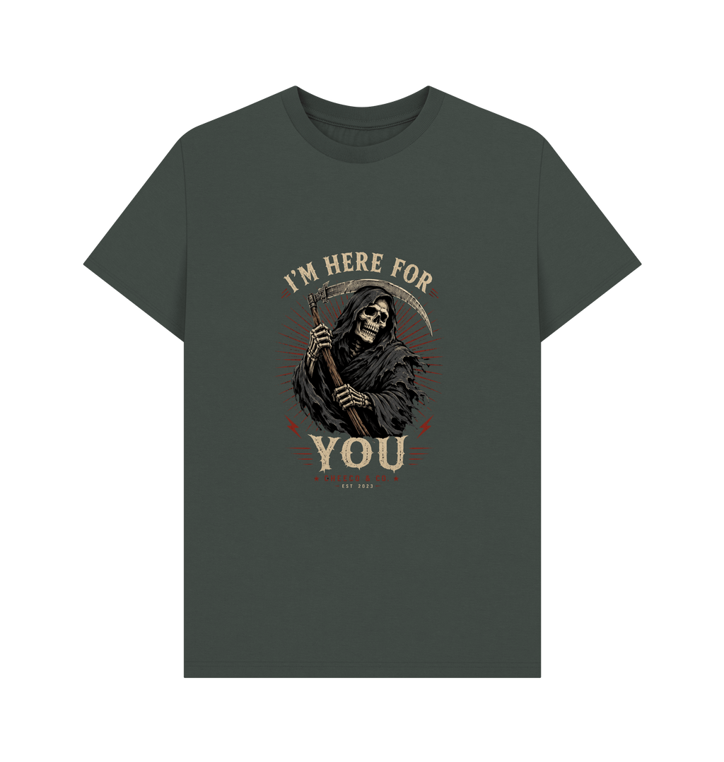 Dark Grey Printed T-shirt Front
