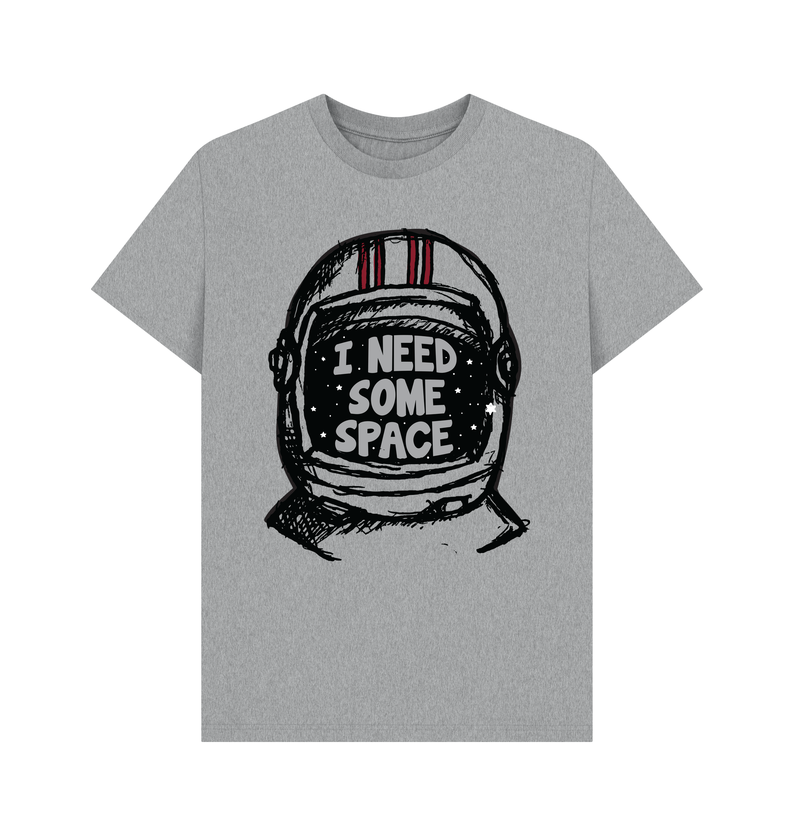 Athletic Grey Printed T-shirt Front