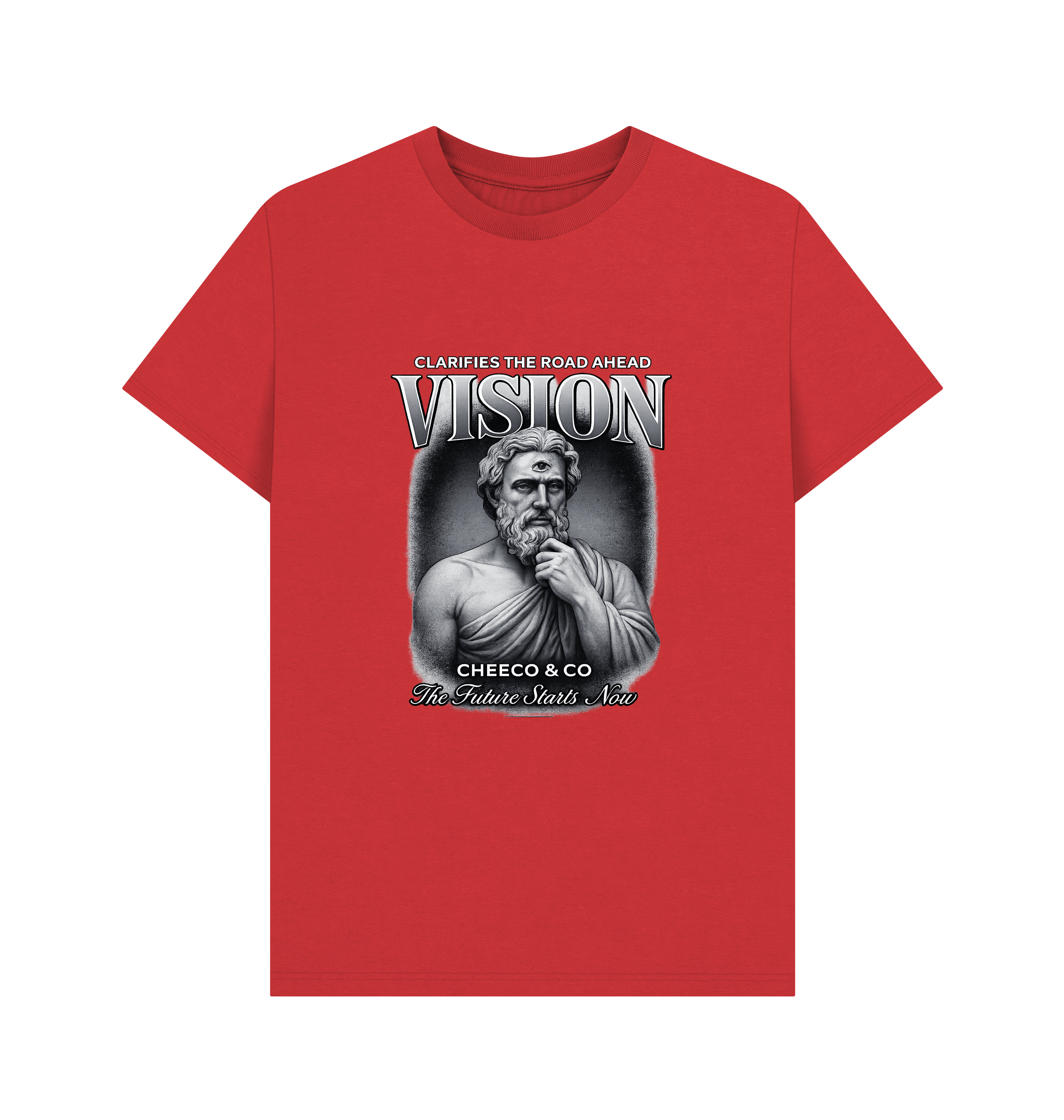 Red Printed T-shirt Front