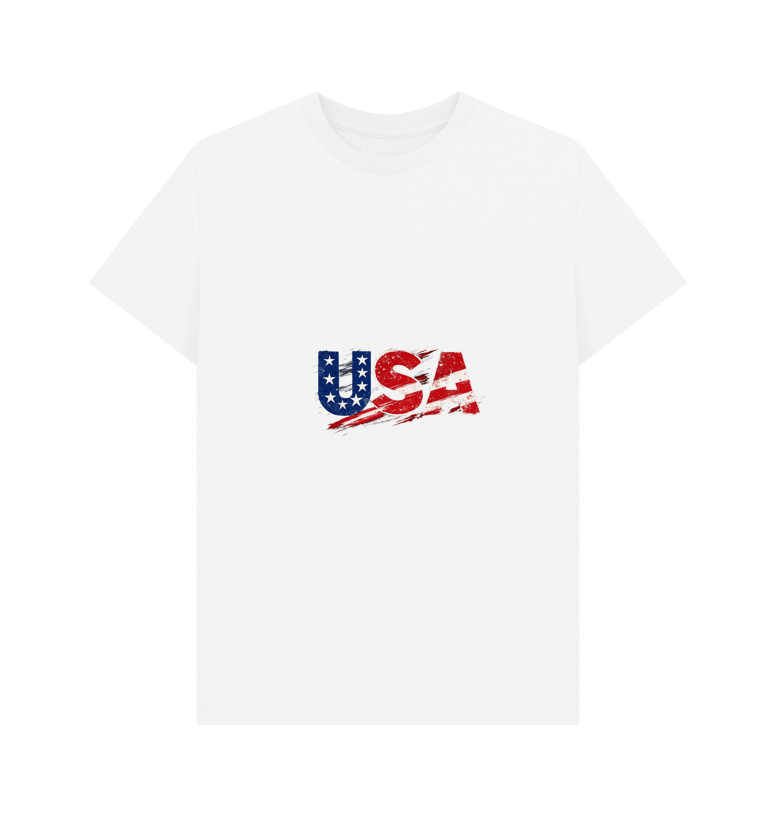 White Printed T-shirt Front