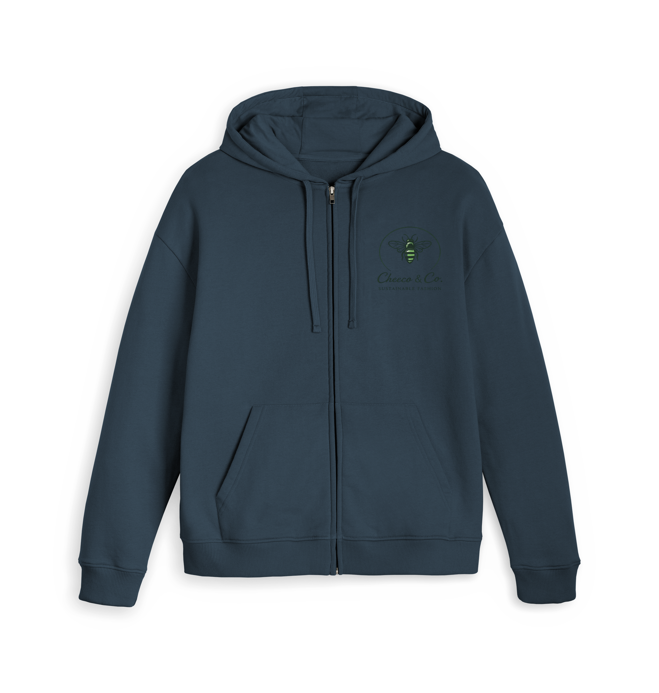 Navy Zip hoody Front