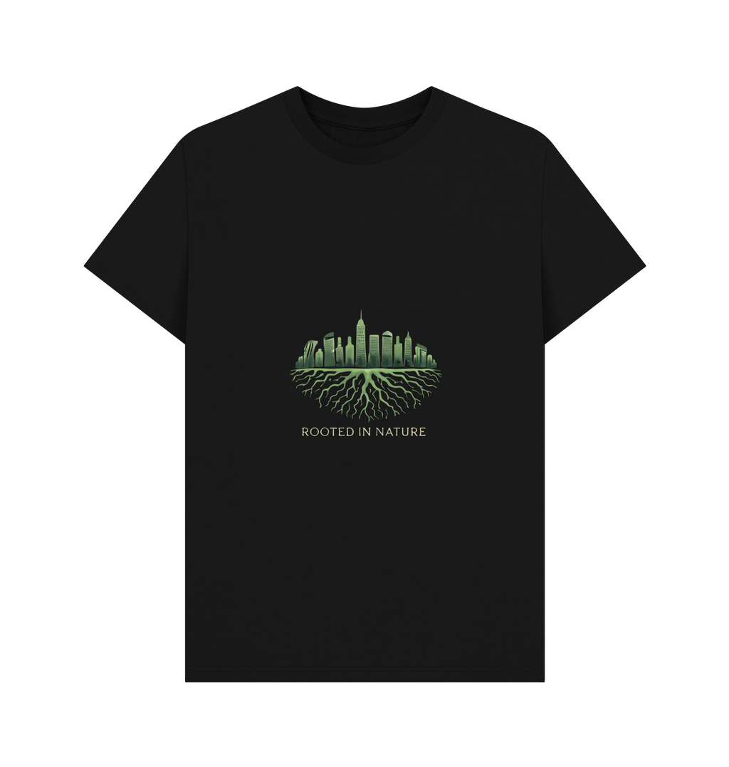 Black Printed T-shirt Front