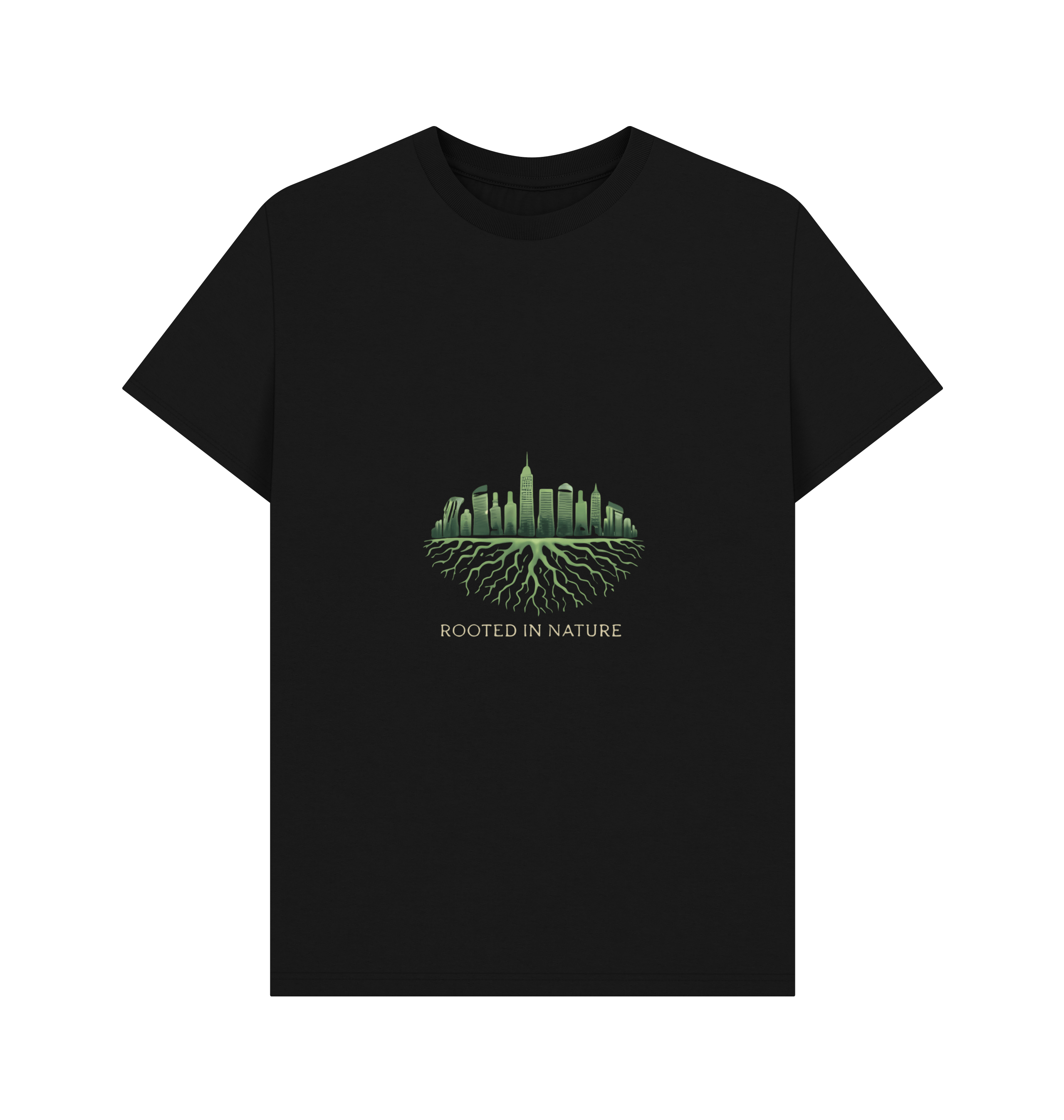 Black Printed T-shirt Front