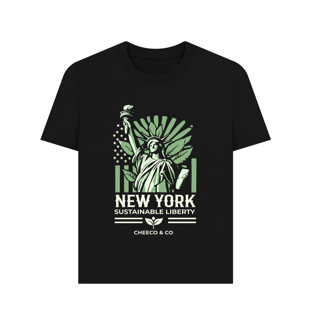 Black Printed T-shirt Front