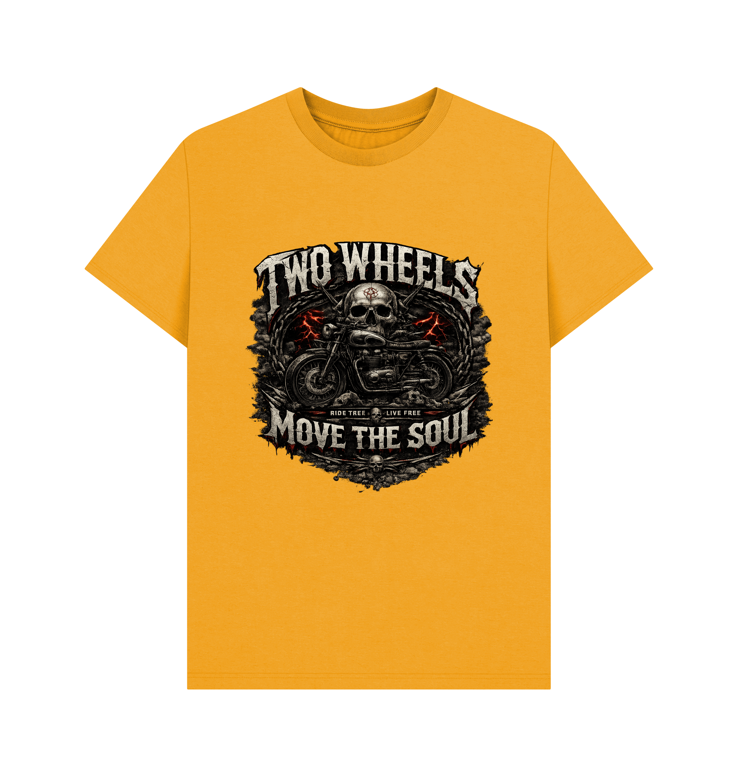 Mustard Printed T-shirt Front