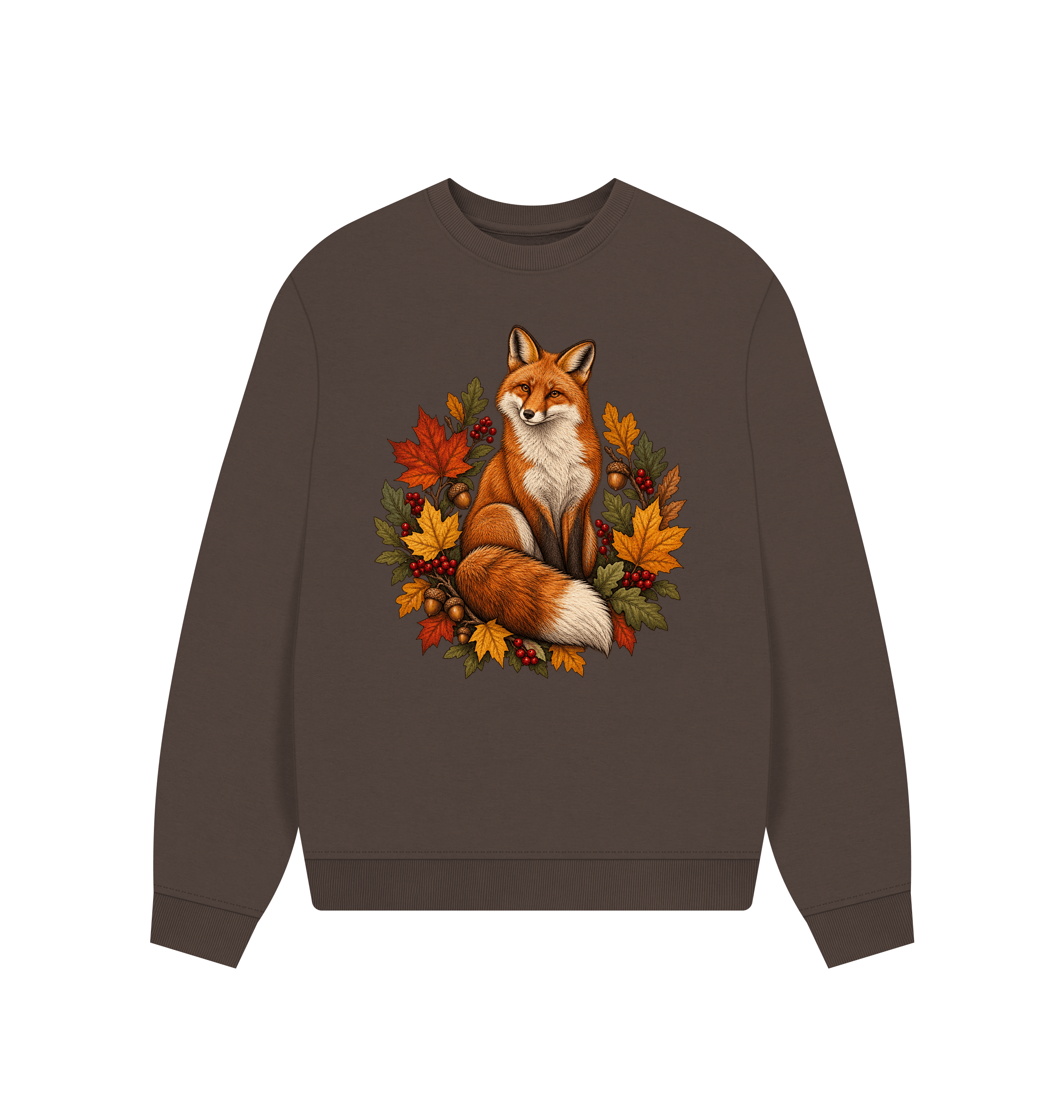 Chocolate Printed Sweater Front