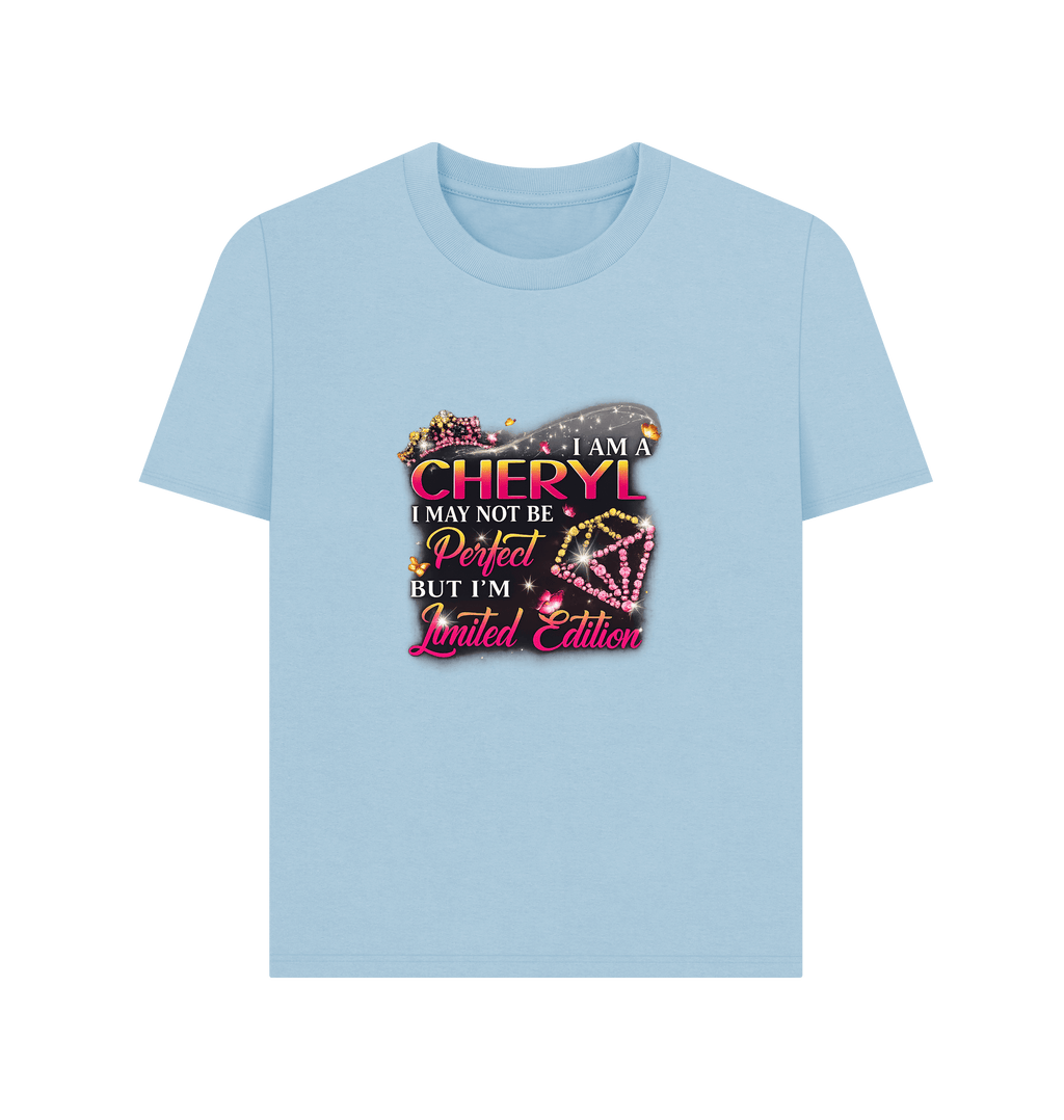 Milky Blue Printed T-shirt Front