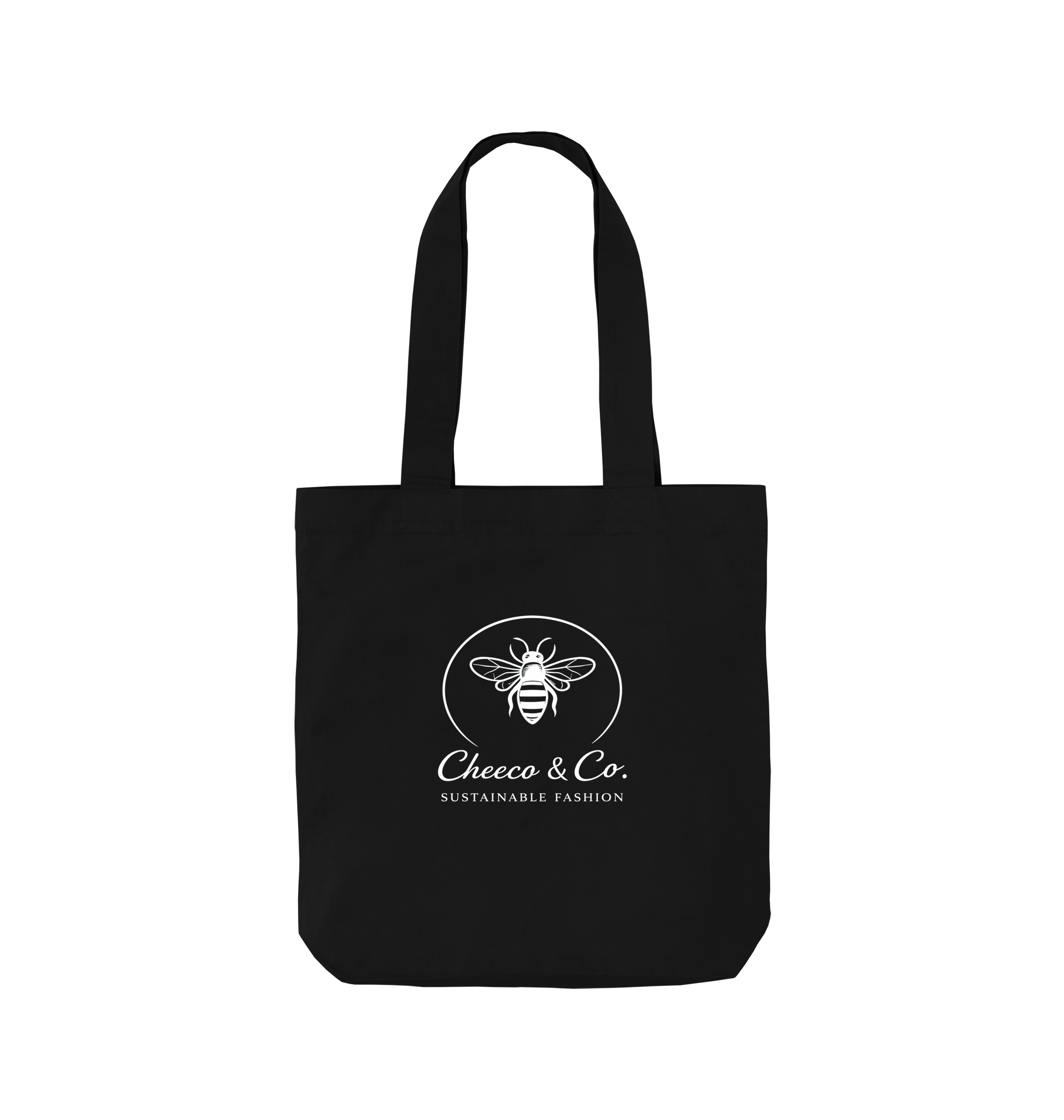 Black Printed Bag Front