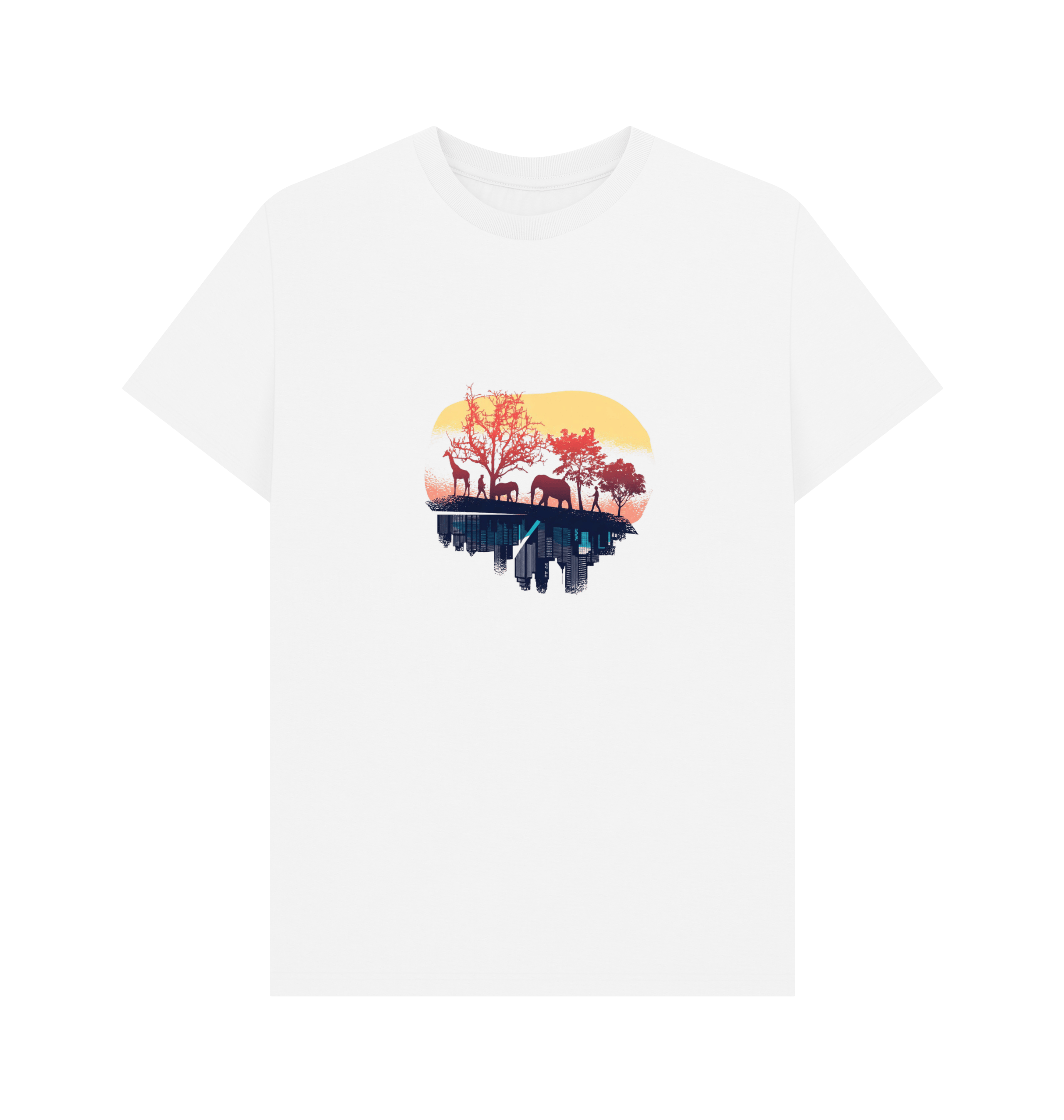 White Printed T-shirt Front
