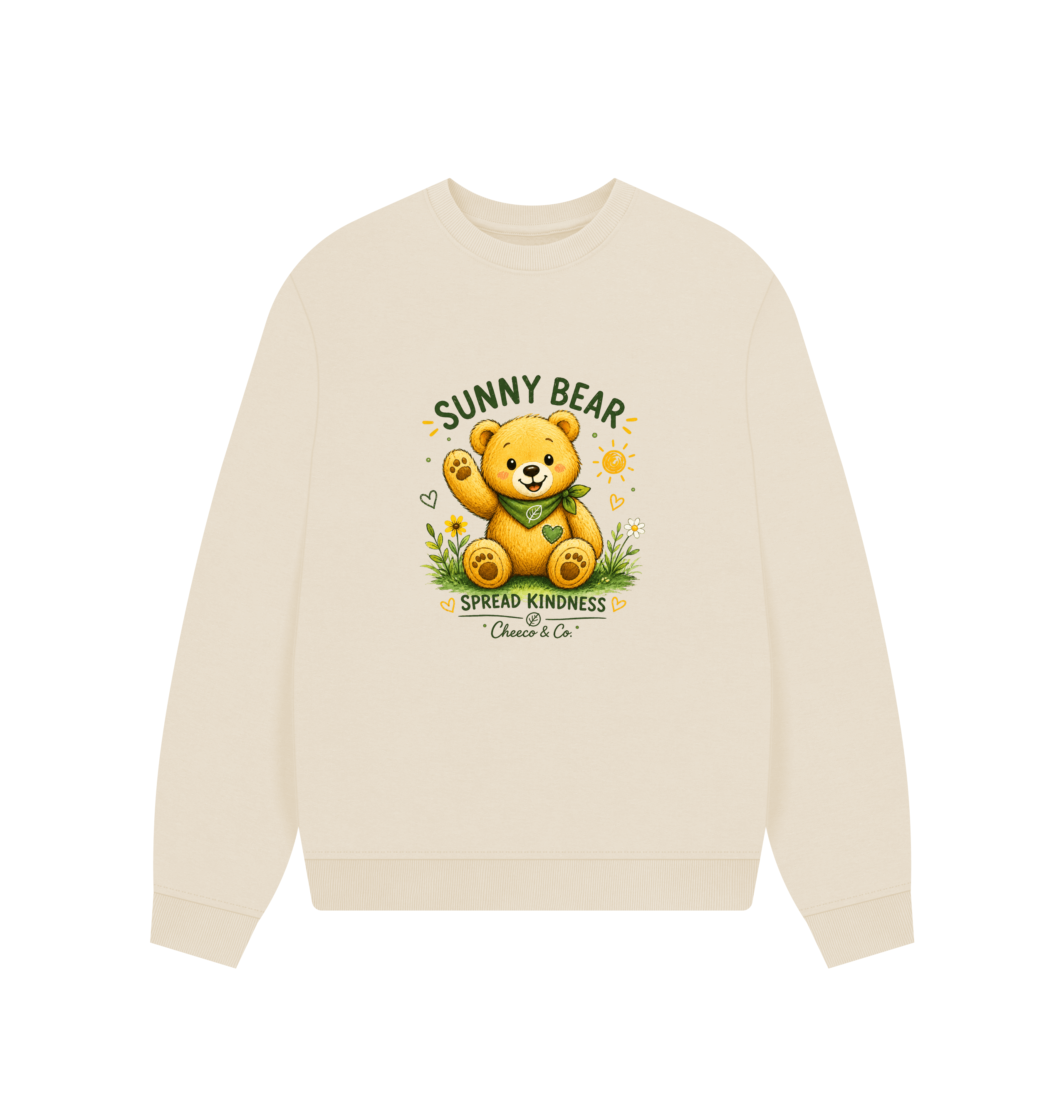 Oat Printed Sweater Front