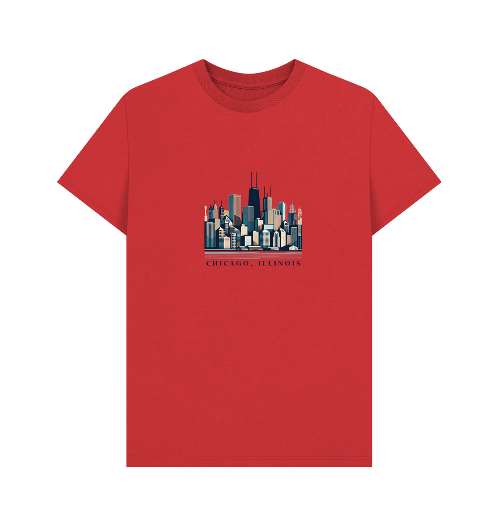 Red Printed T-shirt Front