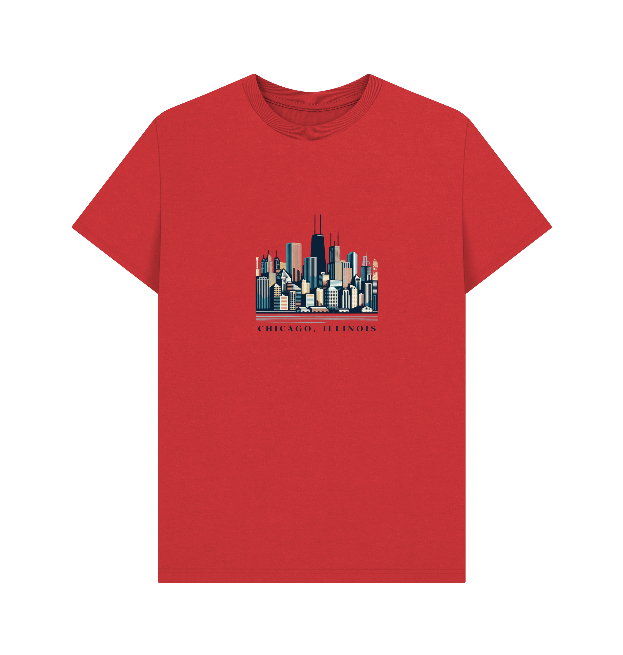 Red Printed T-shirt Front