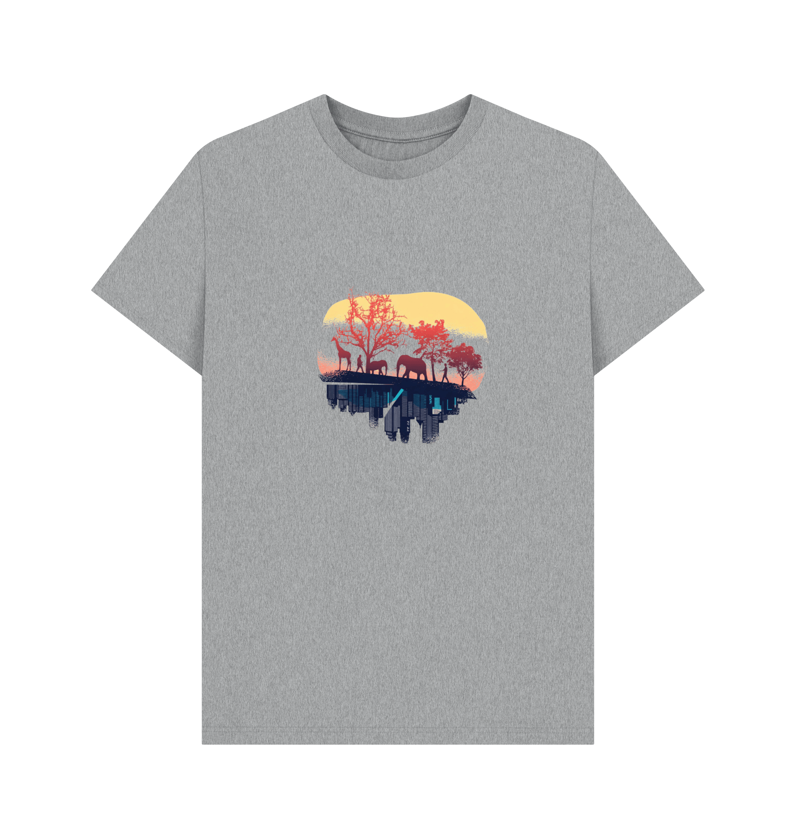 Athletic Grey Printed T-shirt Front