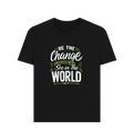 Black Printed T-shirt Front