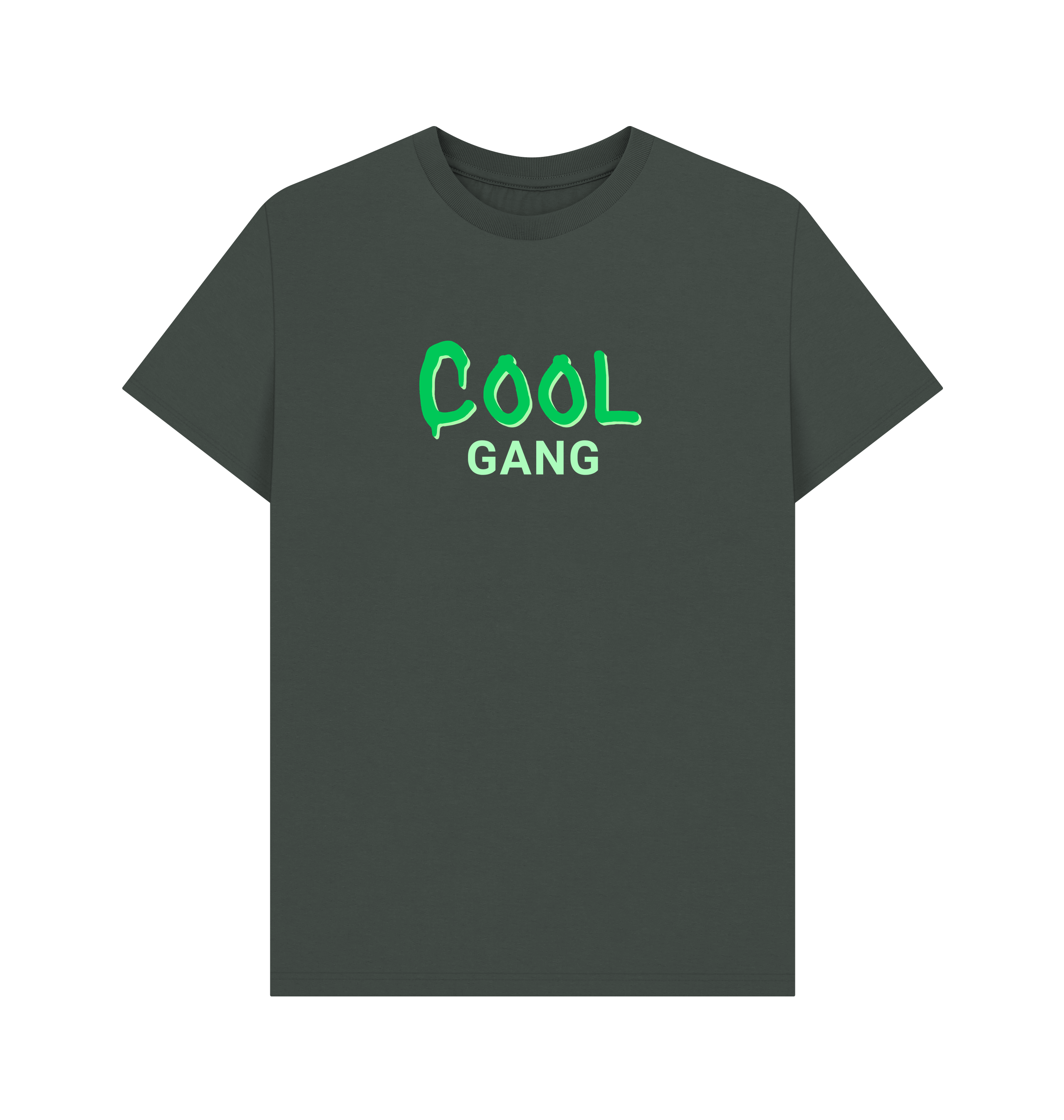 Dark Grey Printed T-shirt Front