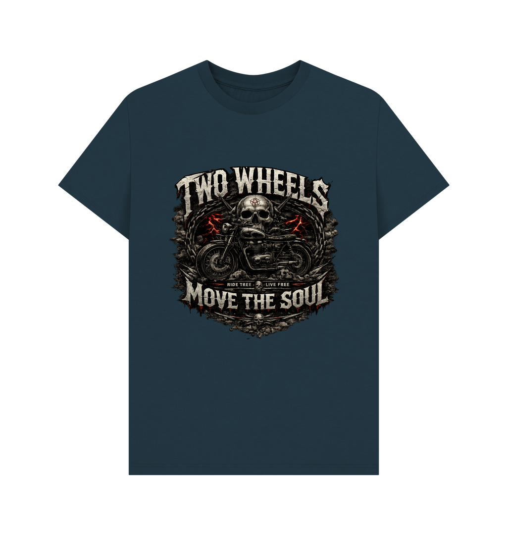 Denim Blue Printed T-shirt Front