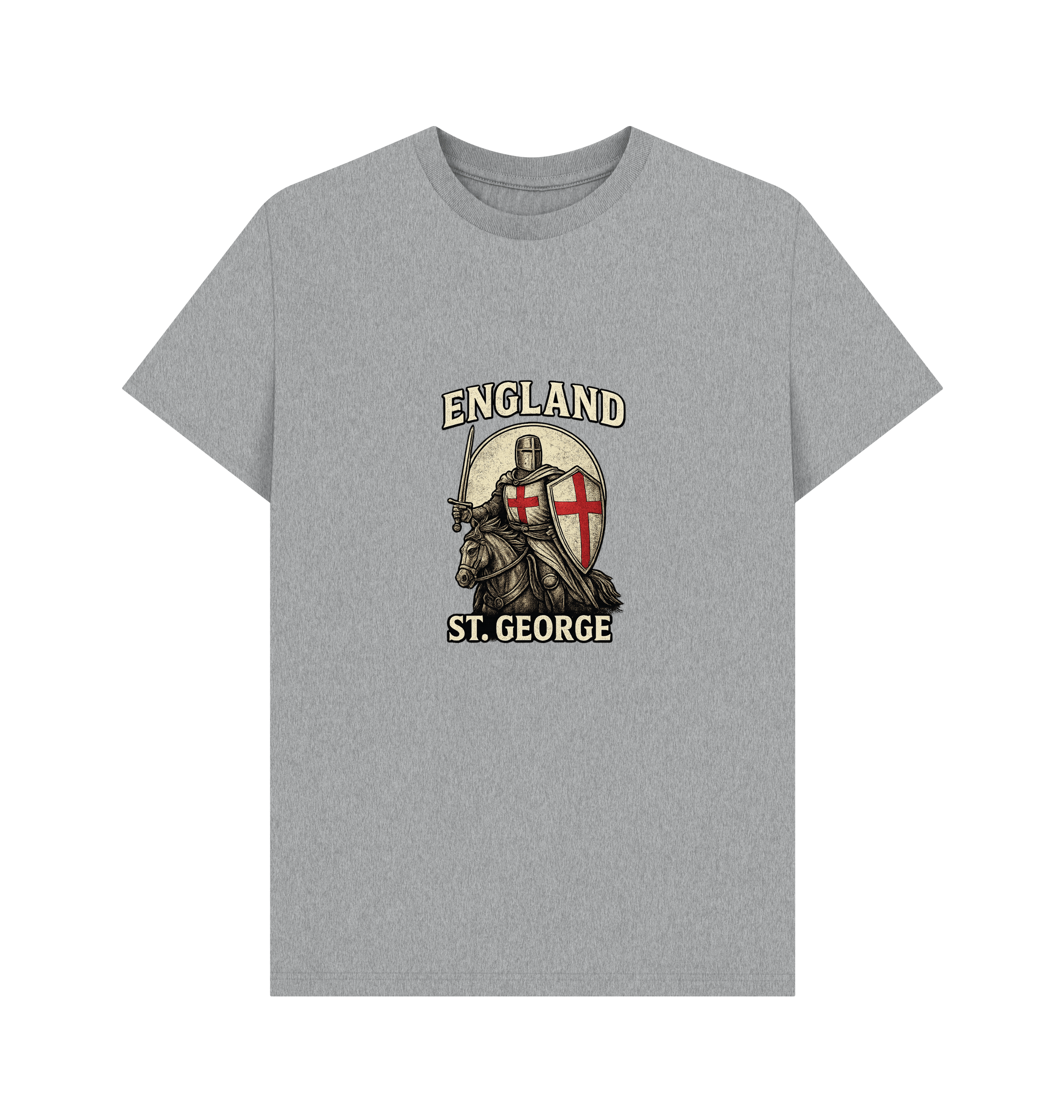 Athletic Grey Printed T-shirt Front