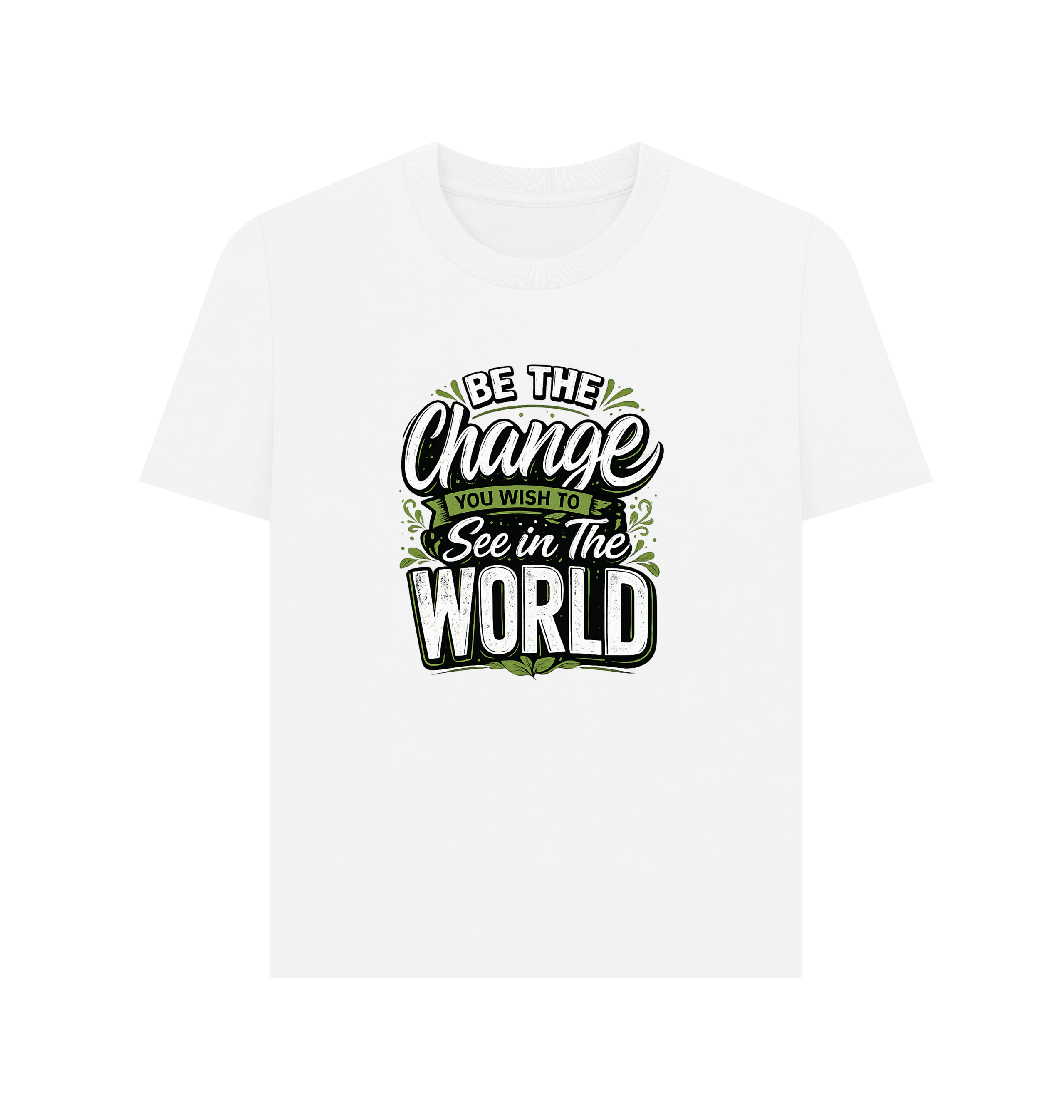 White Printed T-shirt Front