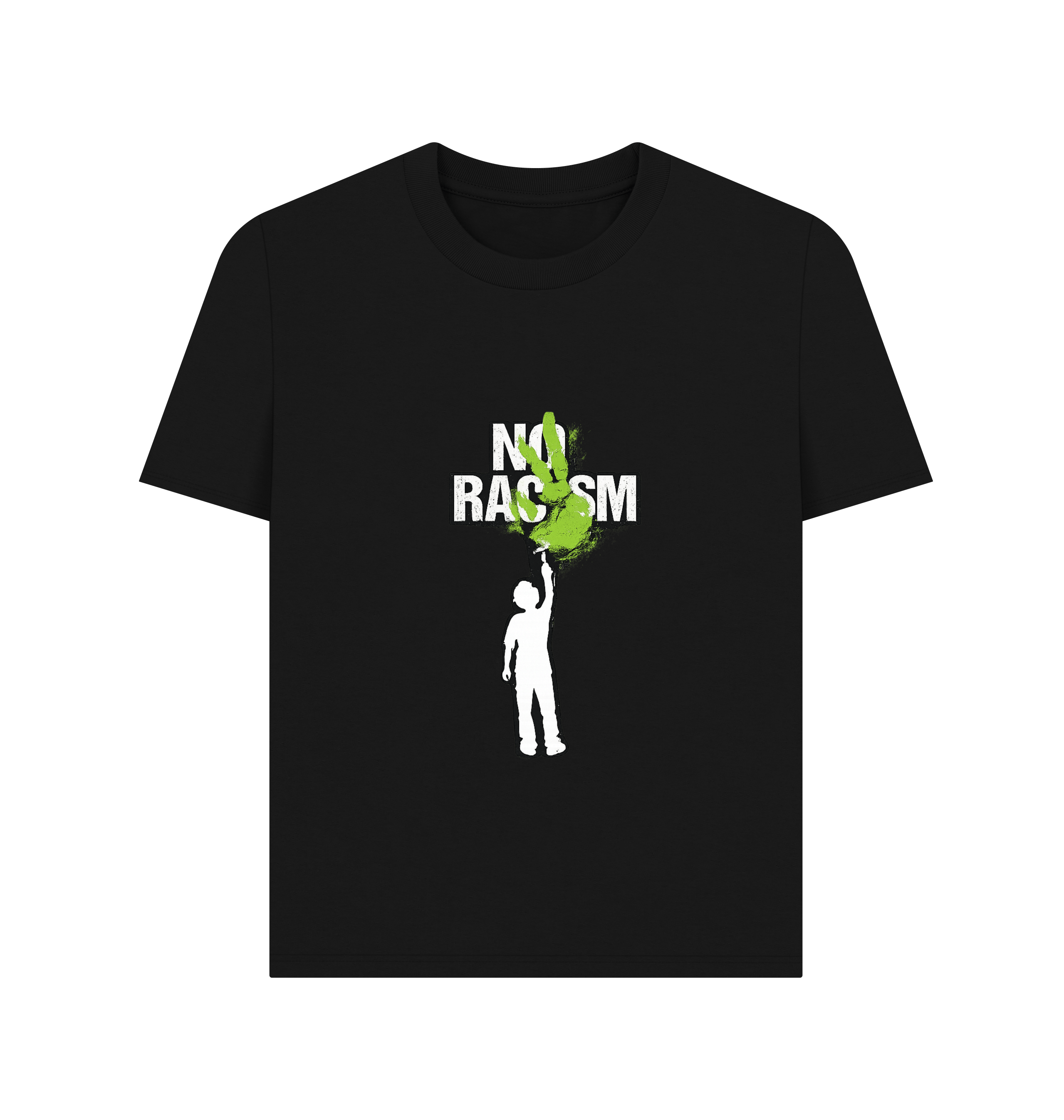 Black Printed T-shirt Front