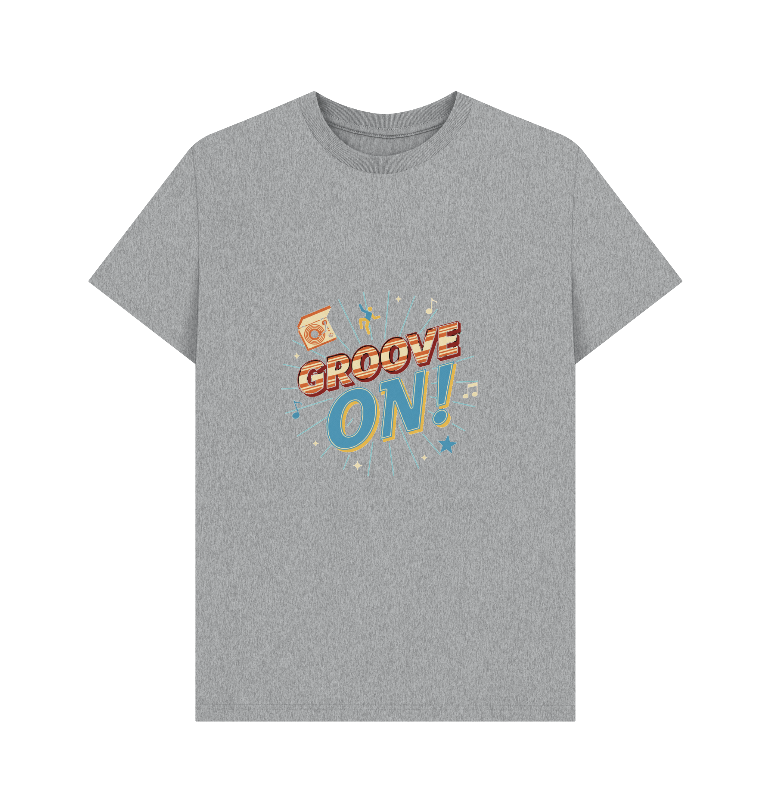 Athletic Grey Printed T-shirt Front