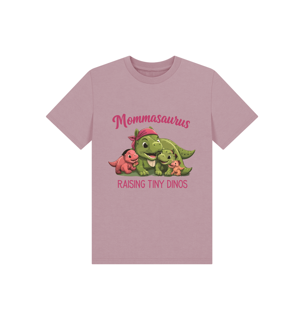 Mauve Printed Kids T-Shirt Front