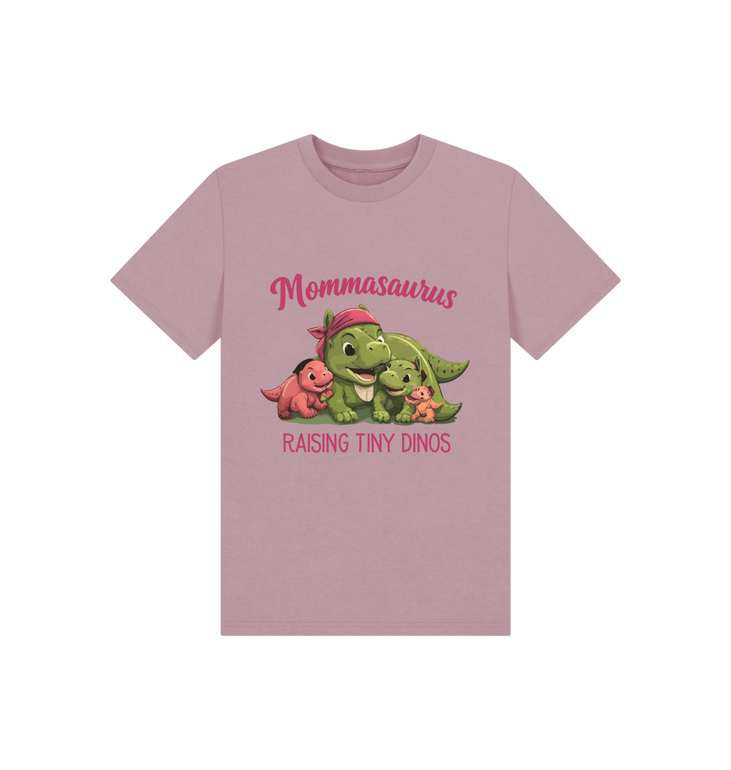 Mauve Printed Kids T-Shirt Front