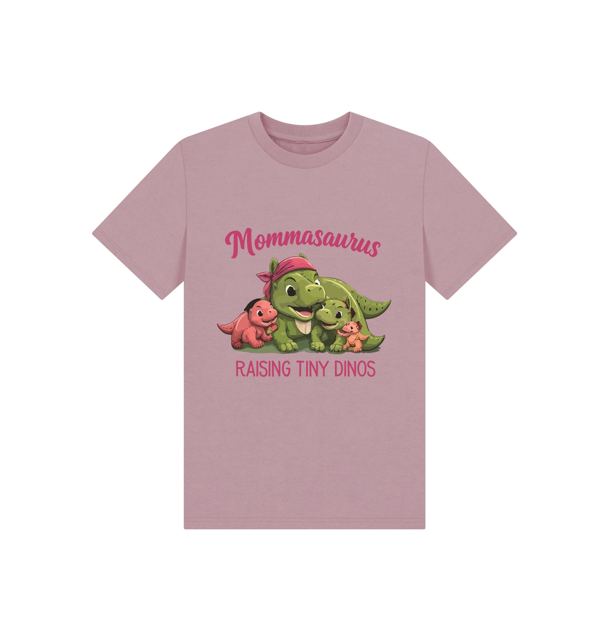 Mauve Printed Kids T-Shirt Front