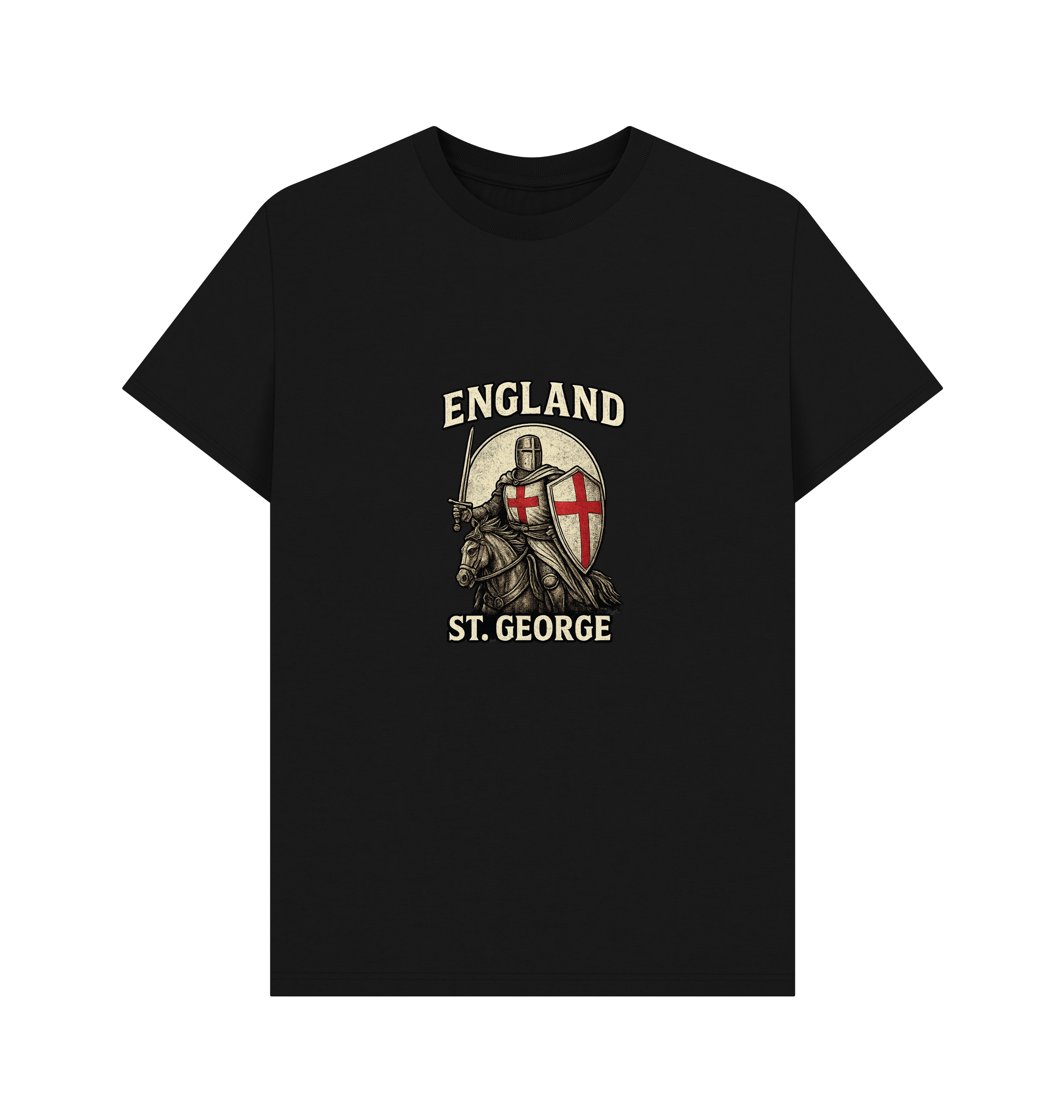 Black Printed T-shirt Front