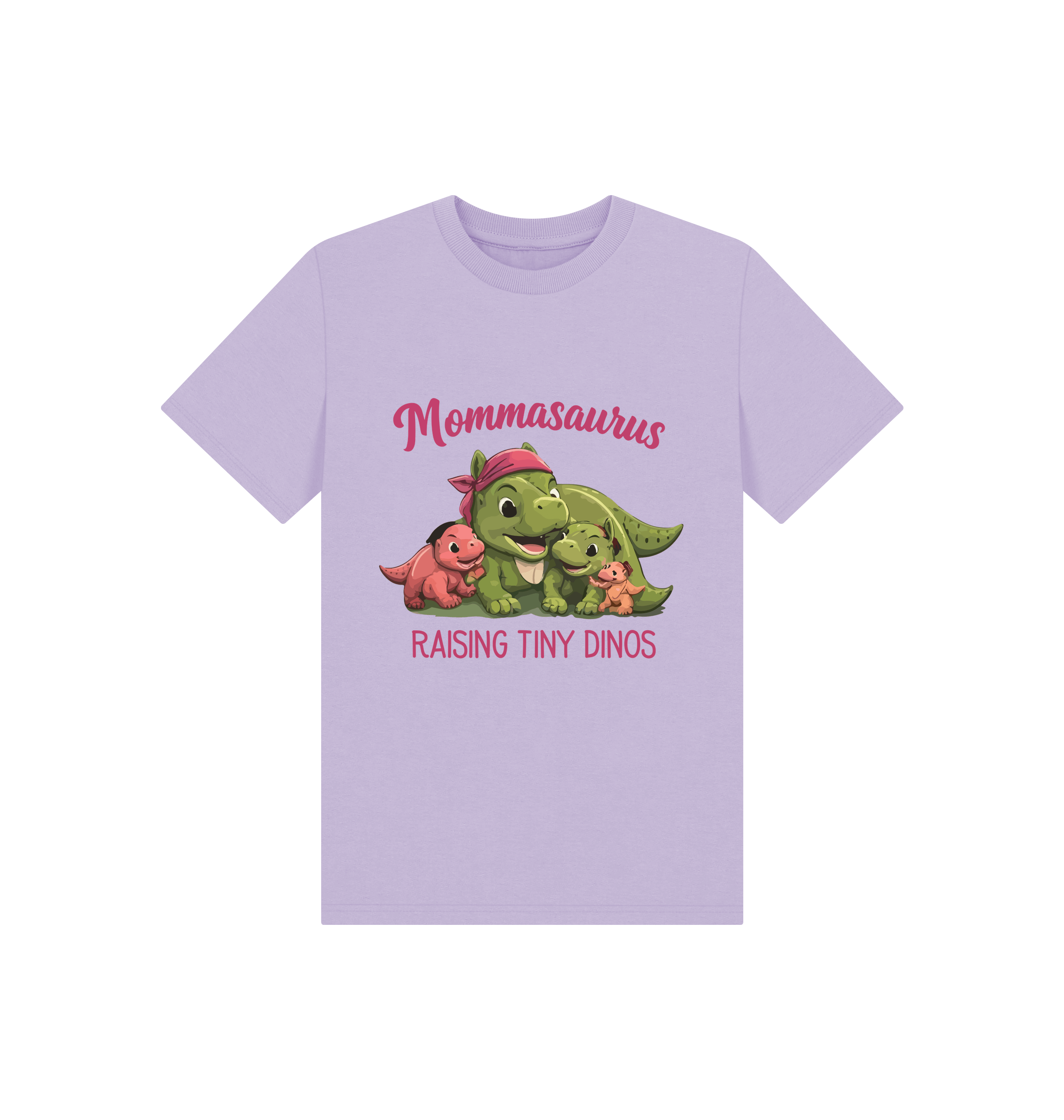 Soft Lilac Printed Kids T-Shirt Front