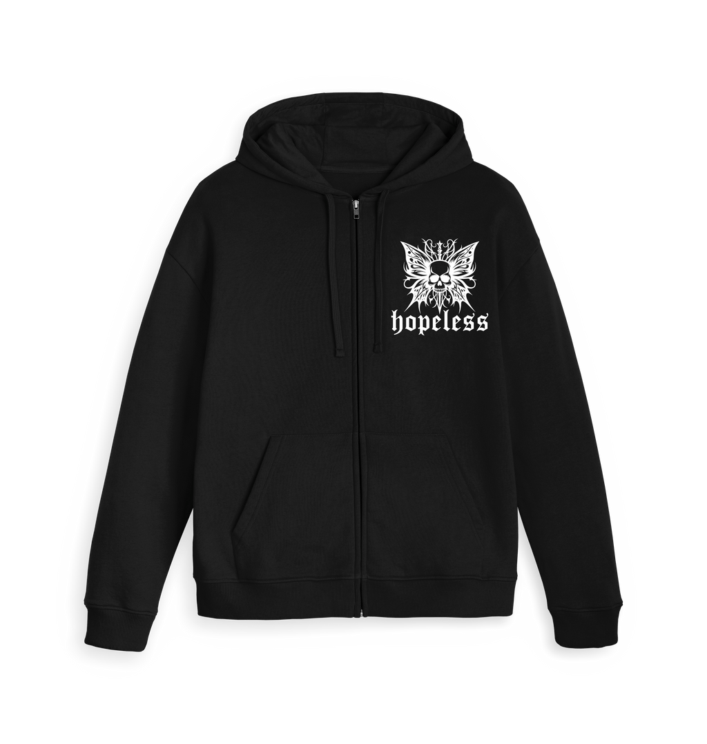 Black Zip hoody Front