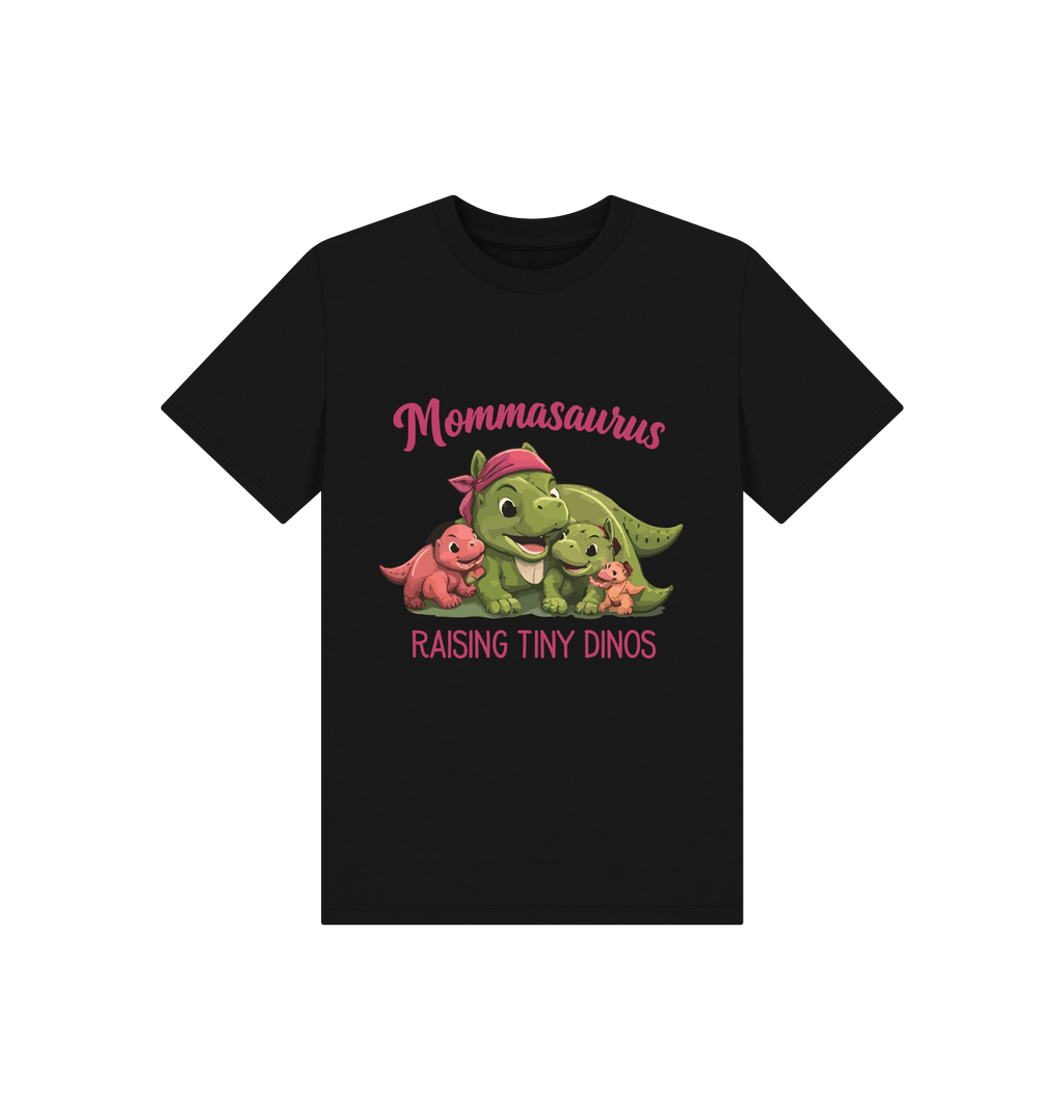 Black Printed Kids T-Shirt Front