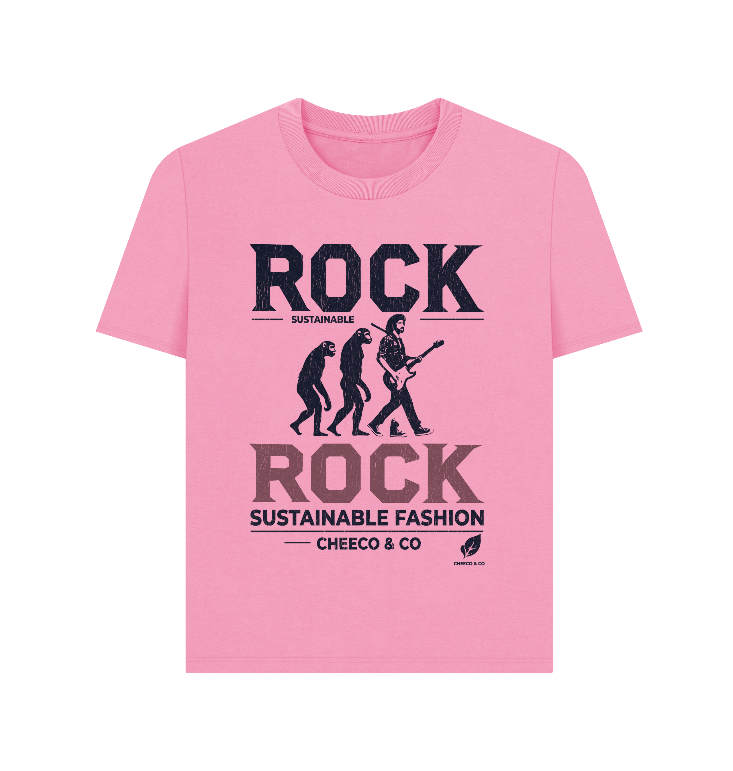 Rose Pink Printed T-shirt Front