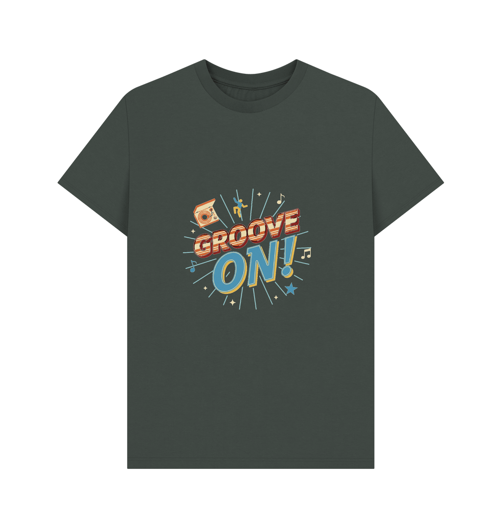 Dark Grey Printed T-shirt Front