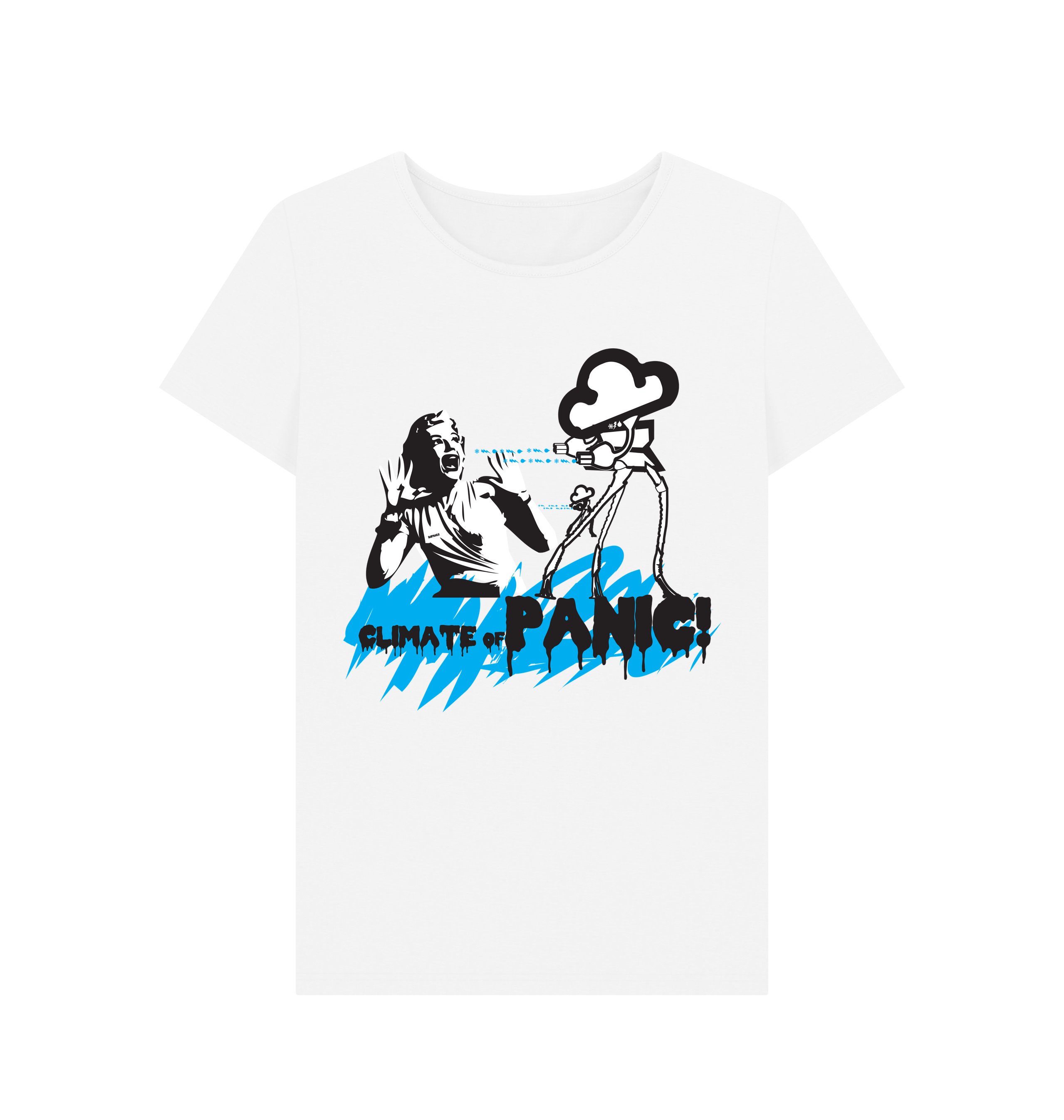 White Printed T-shirt Front