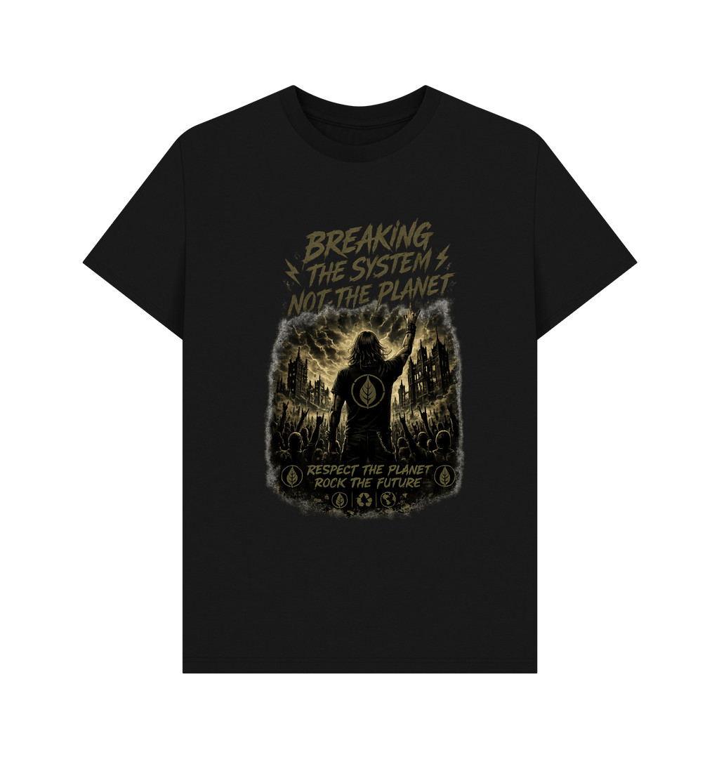Black Printed T-shirt Front