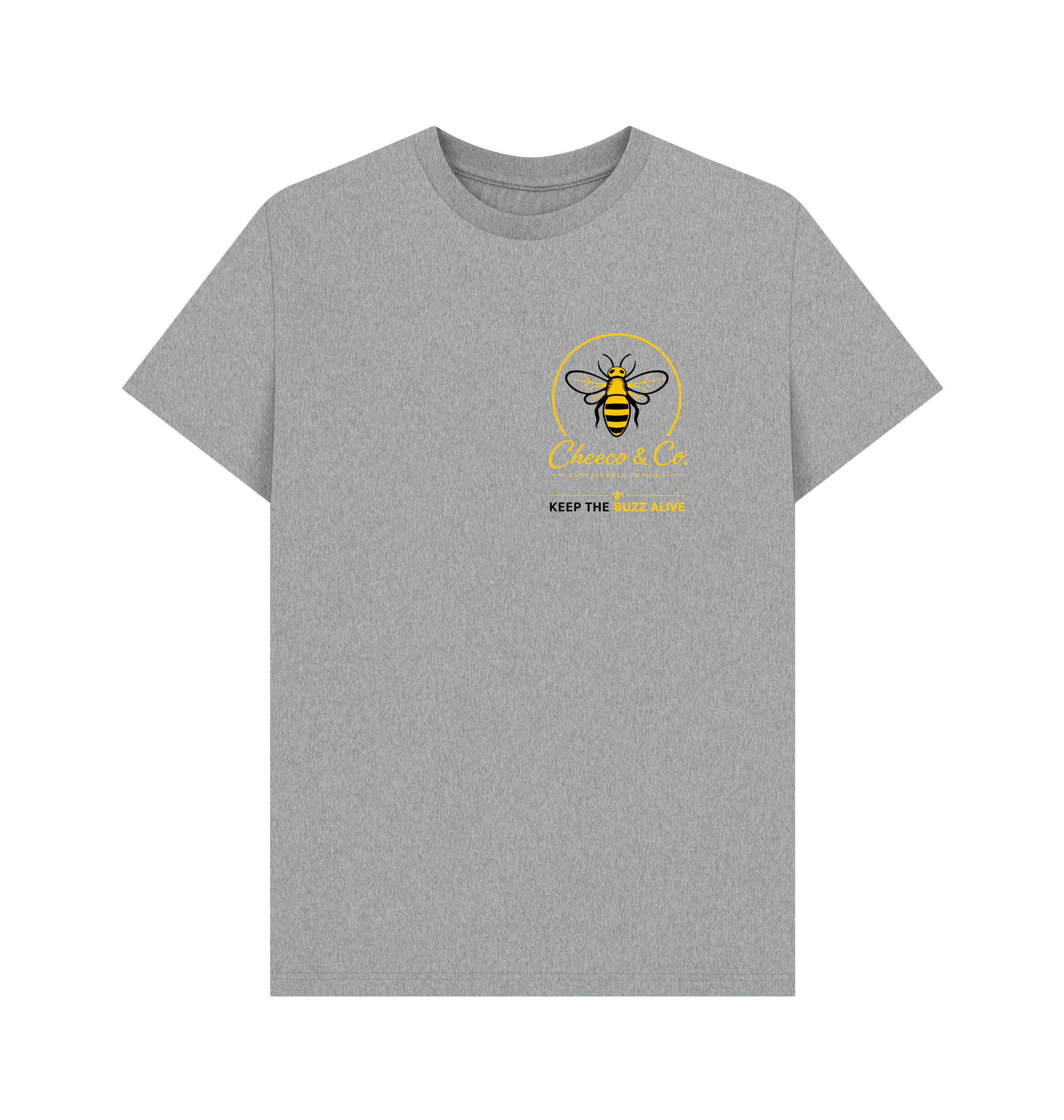 Athletic Grey Printed T-shirt Front
