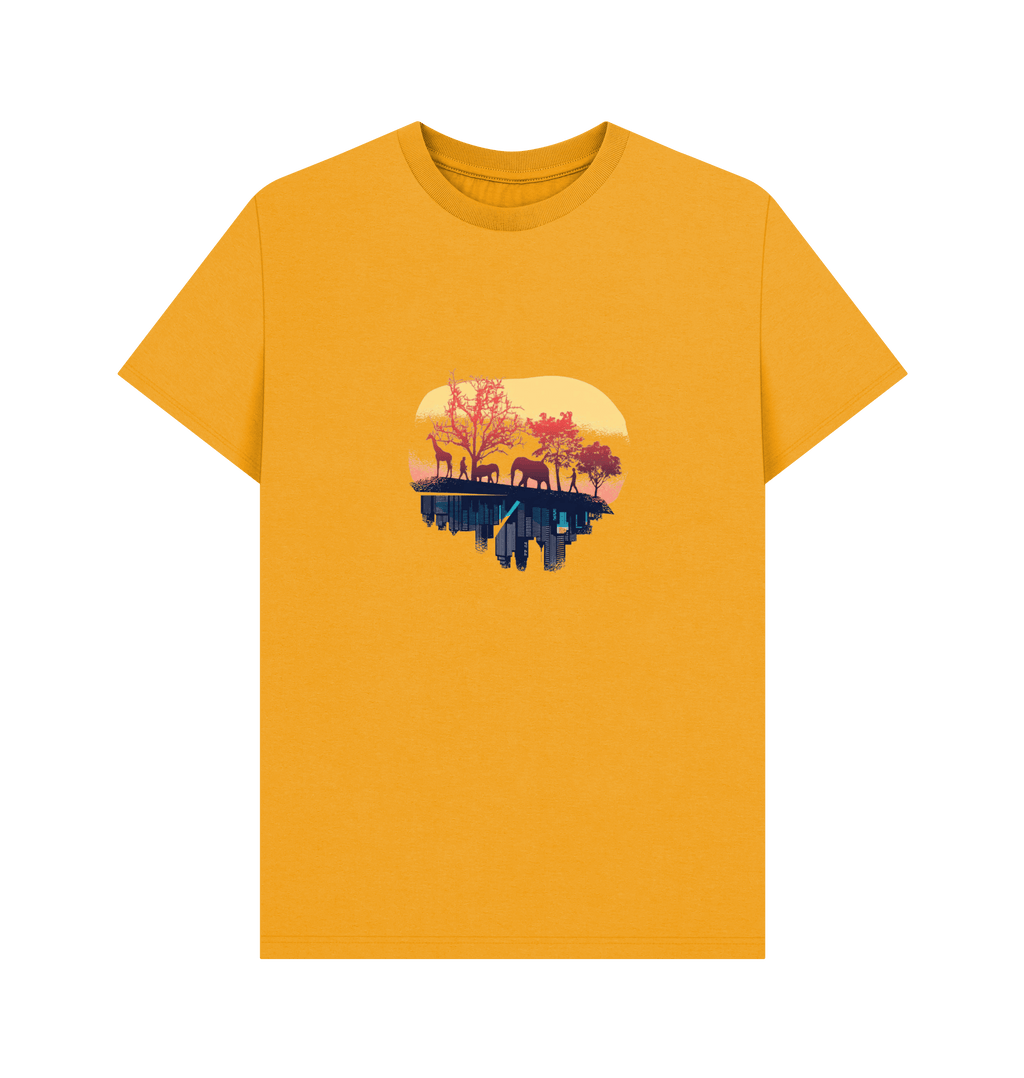 Mustard Printed T-shirt Front