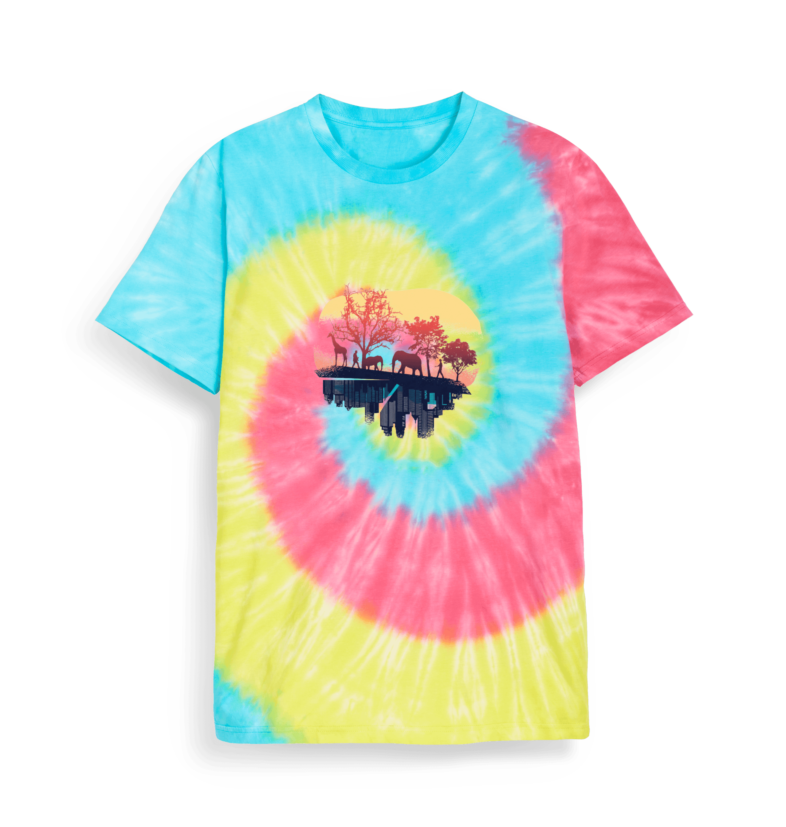 Tie Dye Printed T-shirt Front
