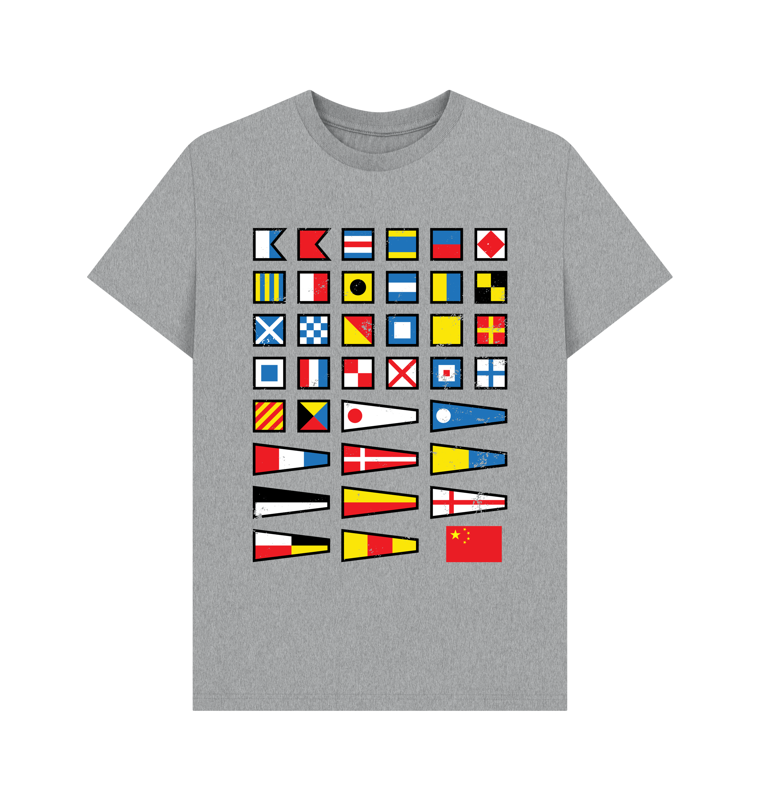 Athletic Grey Printed T-shirt Front