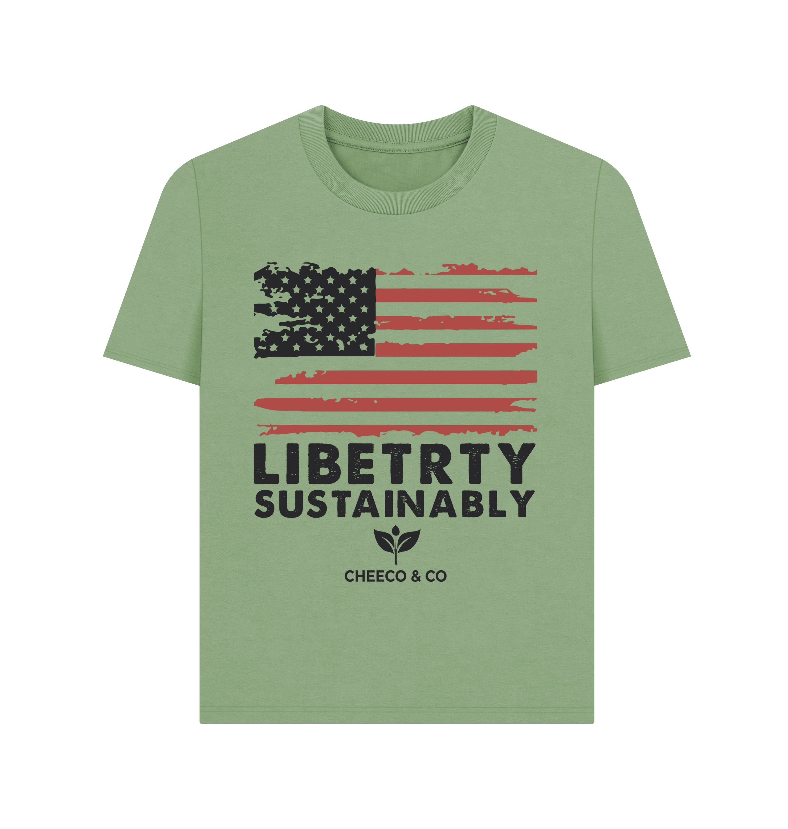 Sage Printed T-shirt Front
