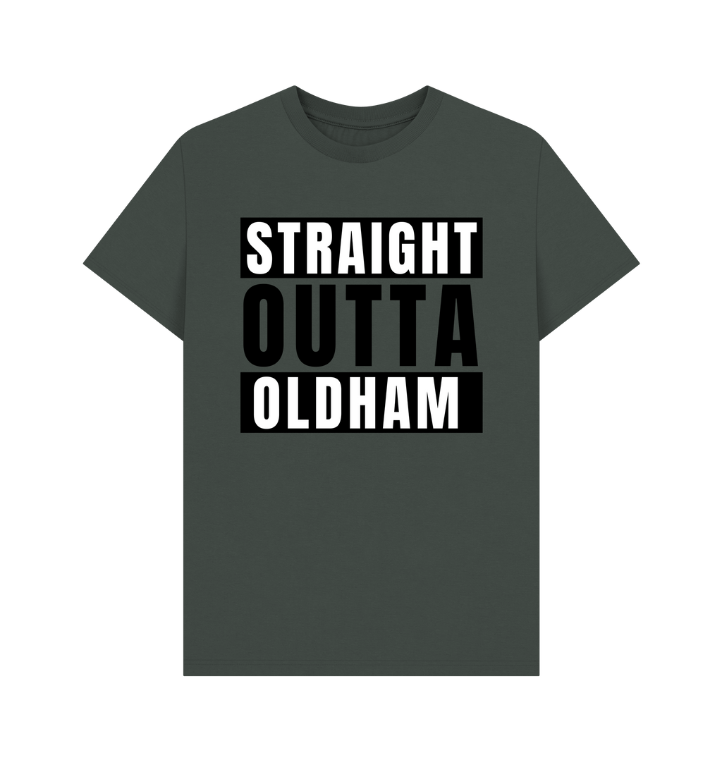 Dark Grey Printed T-shirt Front