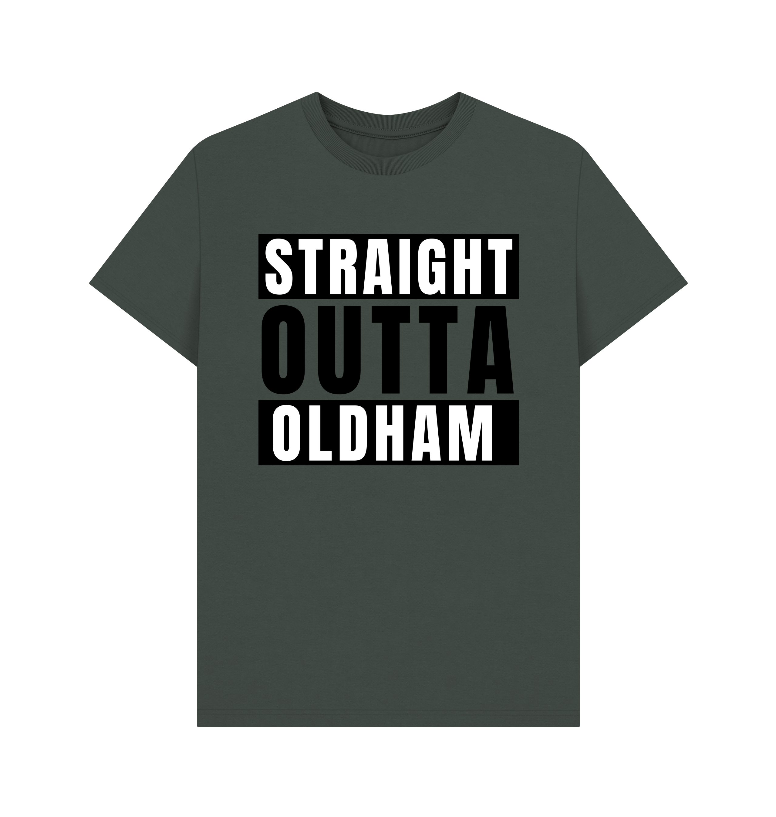 Dark Grey Printed T-shirt Front