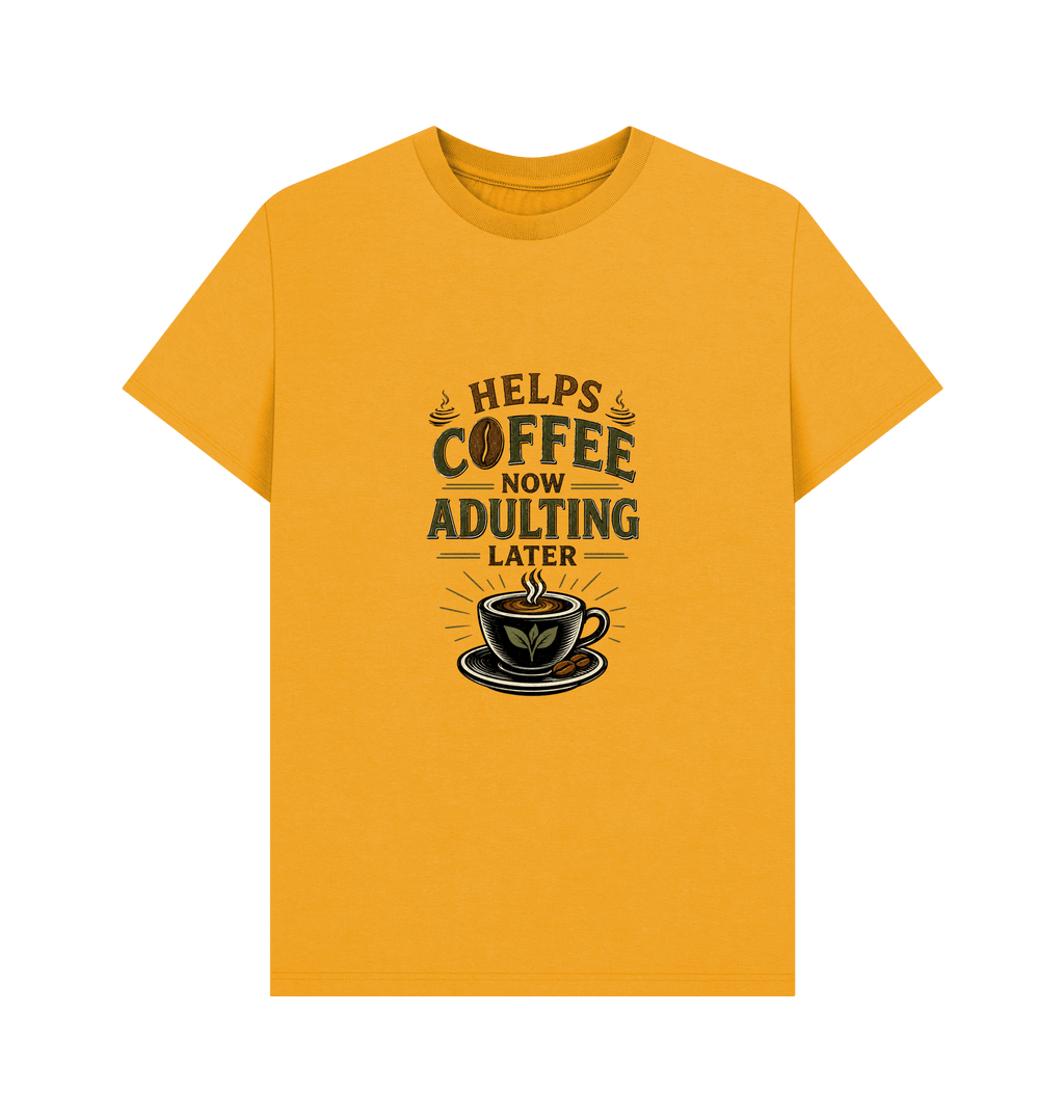 Mustard Printed T-shirt Front