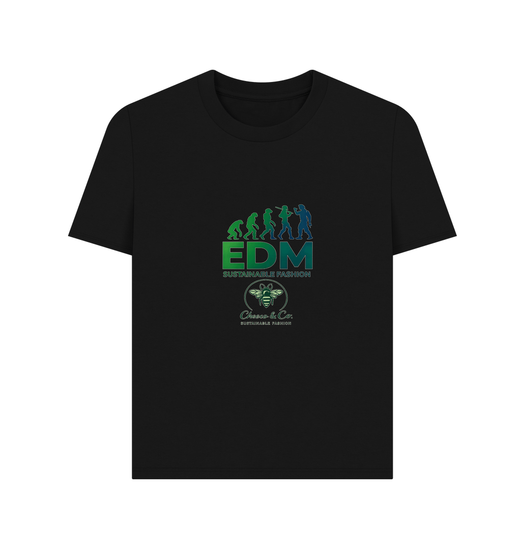 Black Printed T-shirt Front