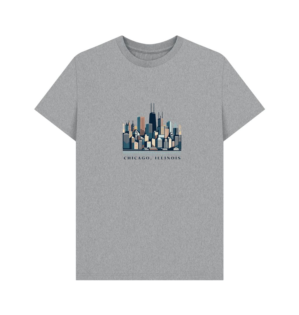 Athletic Grey Printed T-shirt Front