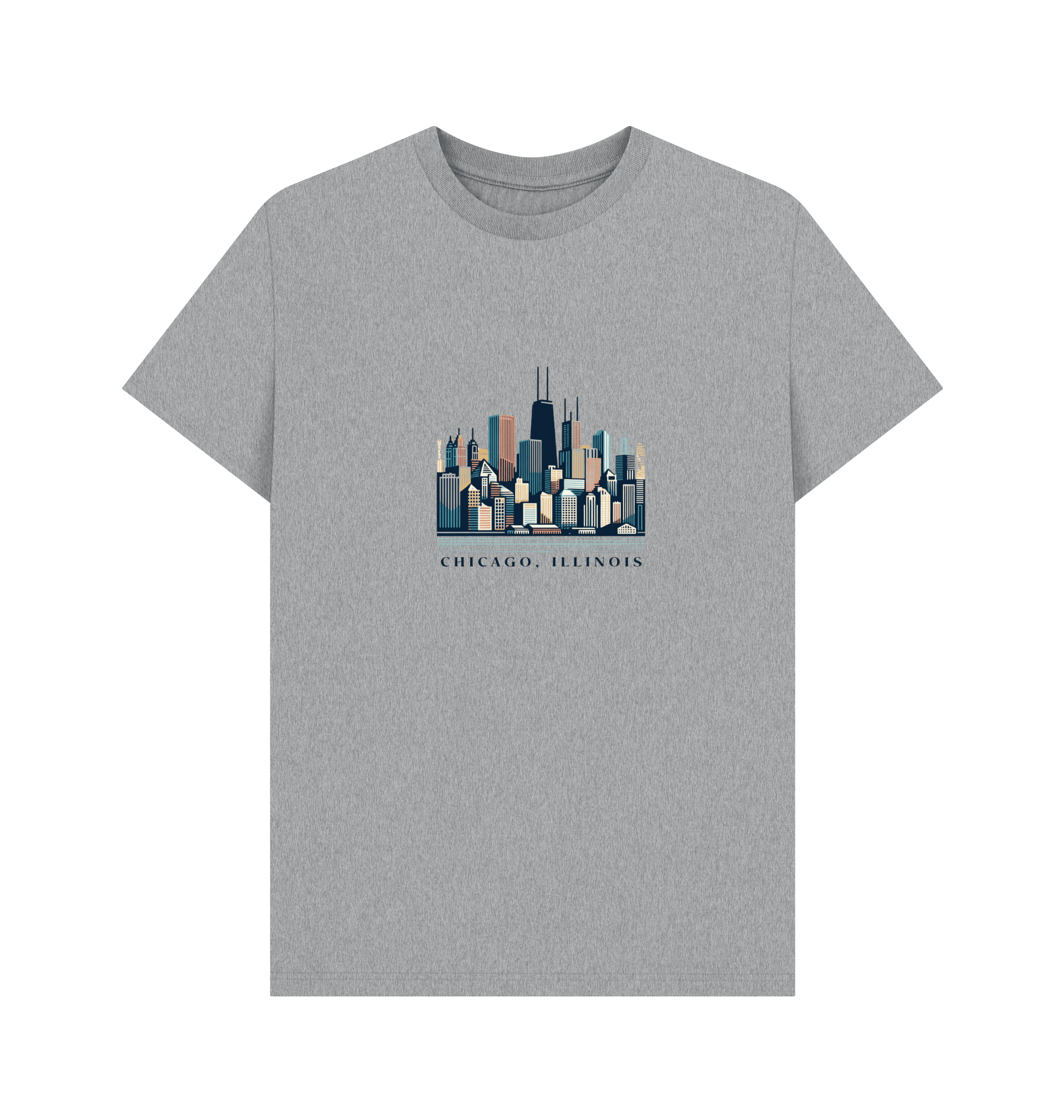 Athletic Grey Printed T-shirt Front