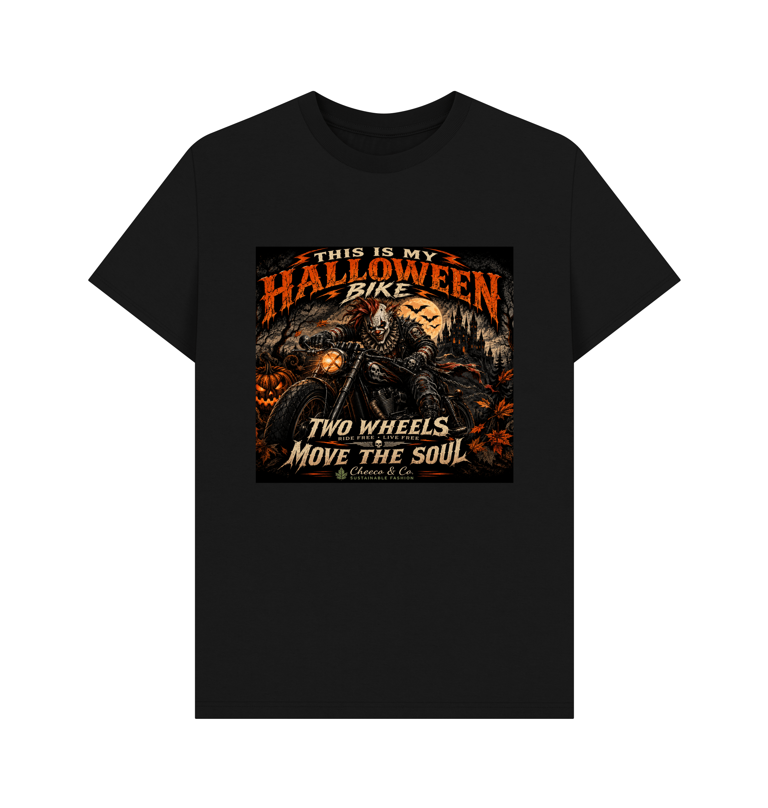 Black Printed T-shirt Front
