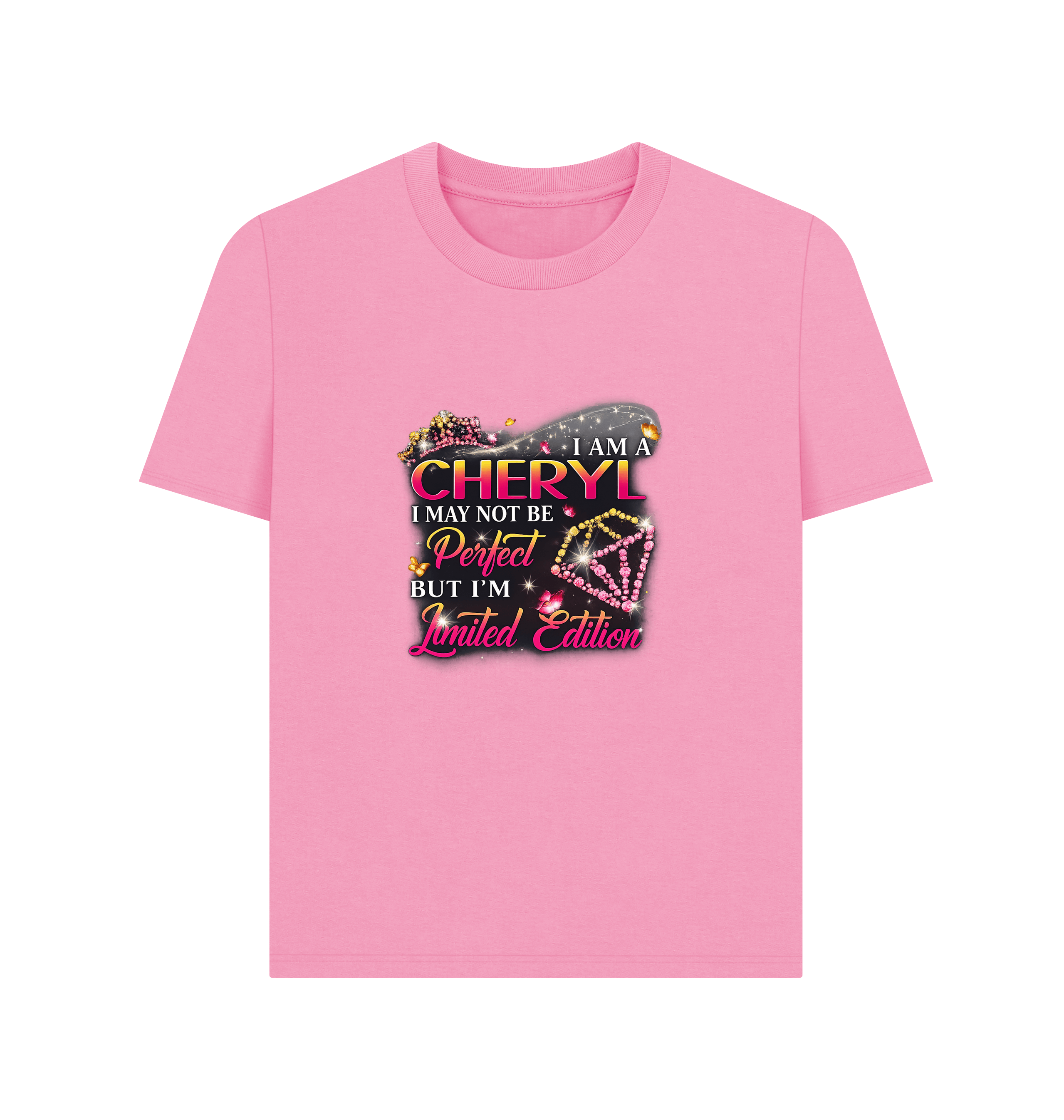Rose Pink Printed T-shirt Front