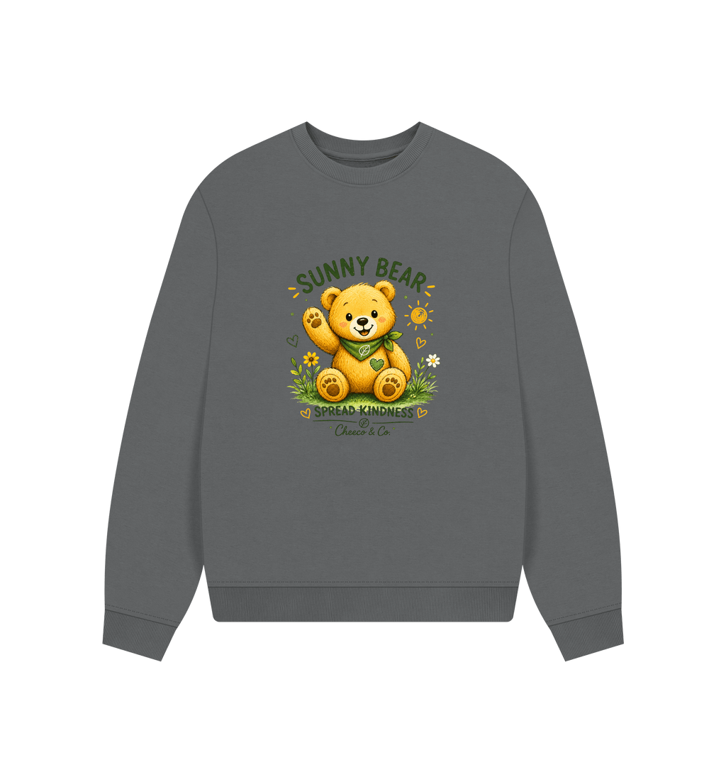 Slate Grey Printed Sweater Front